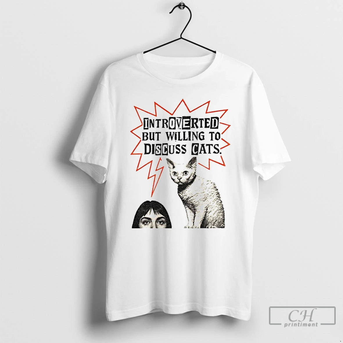 Classic Funny Cat Introverted But Willing To Discuss Cats Vintage T-Shirts, Hoodie, Sweatshirt | InkNestWear.com