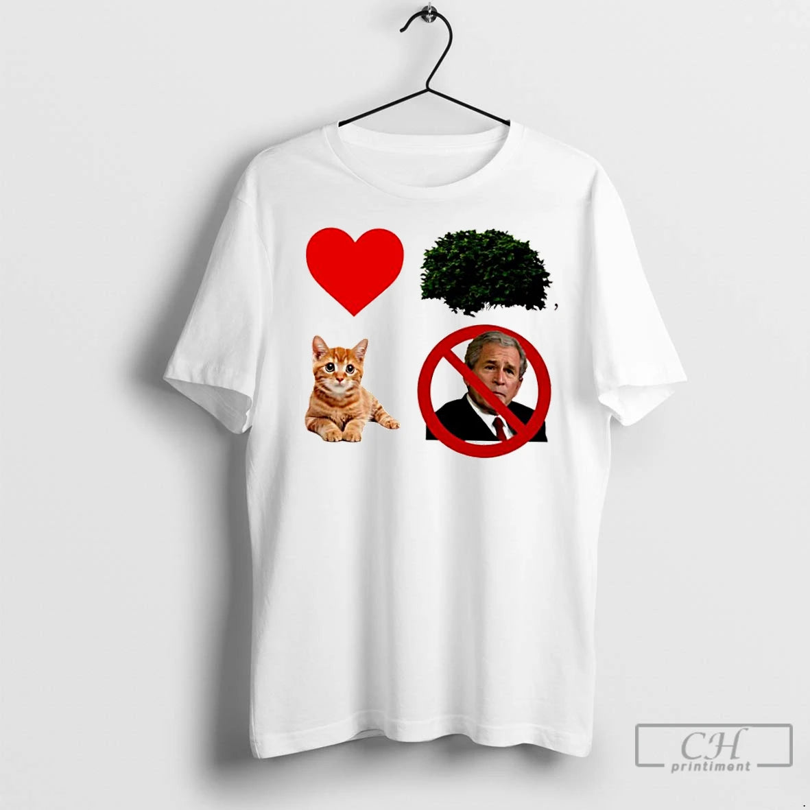 Classic George W Bush I Heart Bush The Pussy Not The President T-Shirts, Hoodie, Sweatshirt | InkNestWear.com