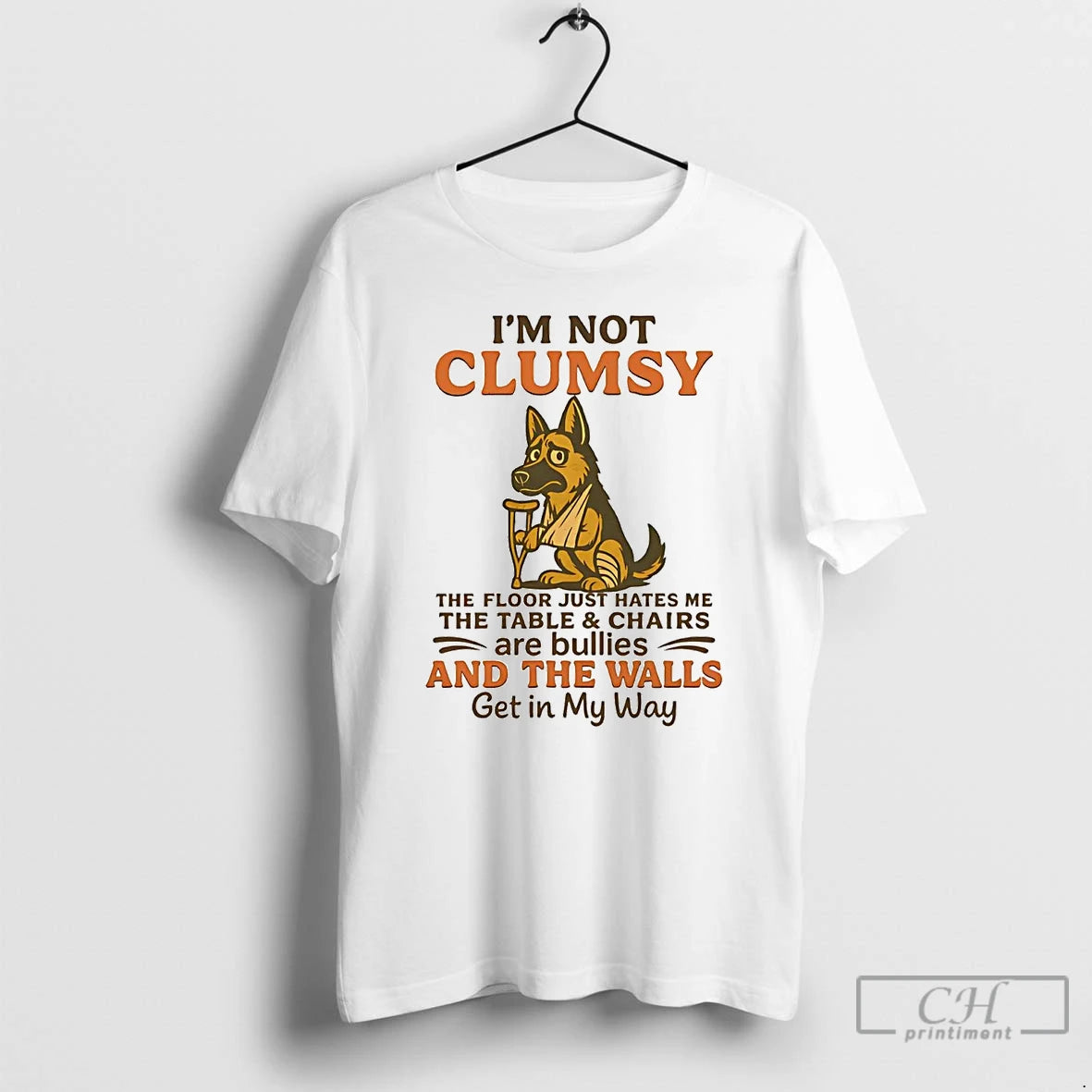 Classic German Shepherd Im Not Clumsy And The Walls T Shirts Hoodie, Sweatshirt | InkNestWear.com