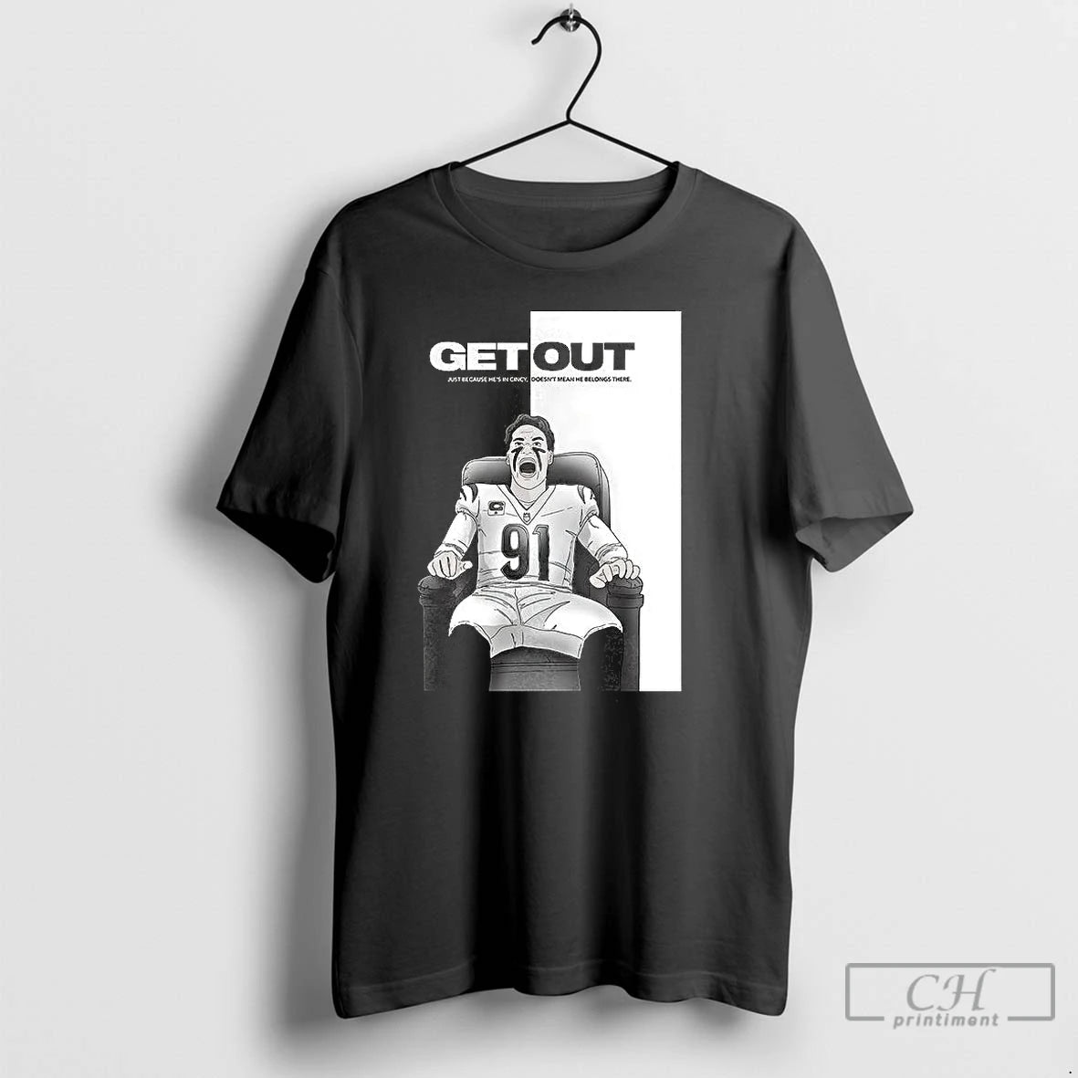 Classic Get Out Just Because Hes In Cincy T Shirts Hoodie, Sweatshirt | InkNestWear.com