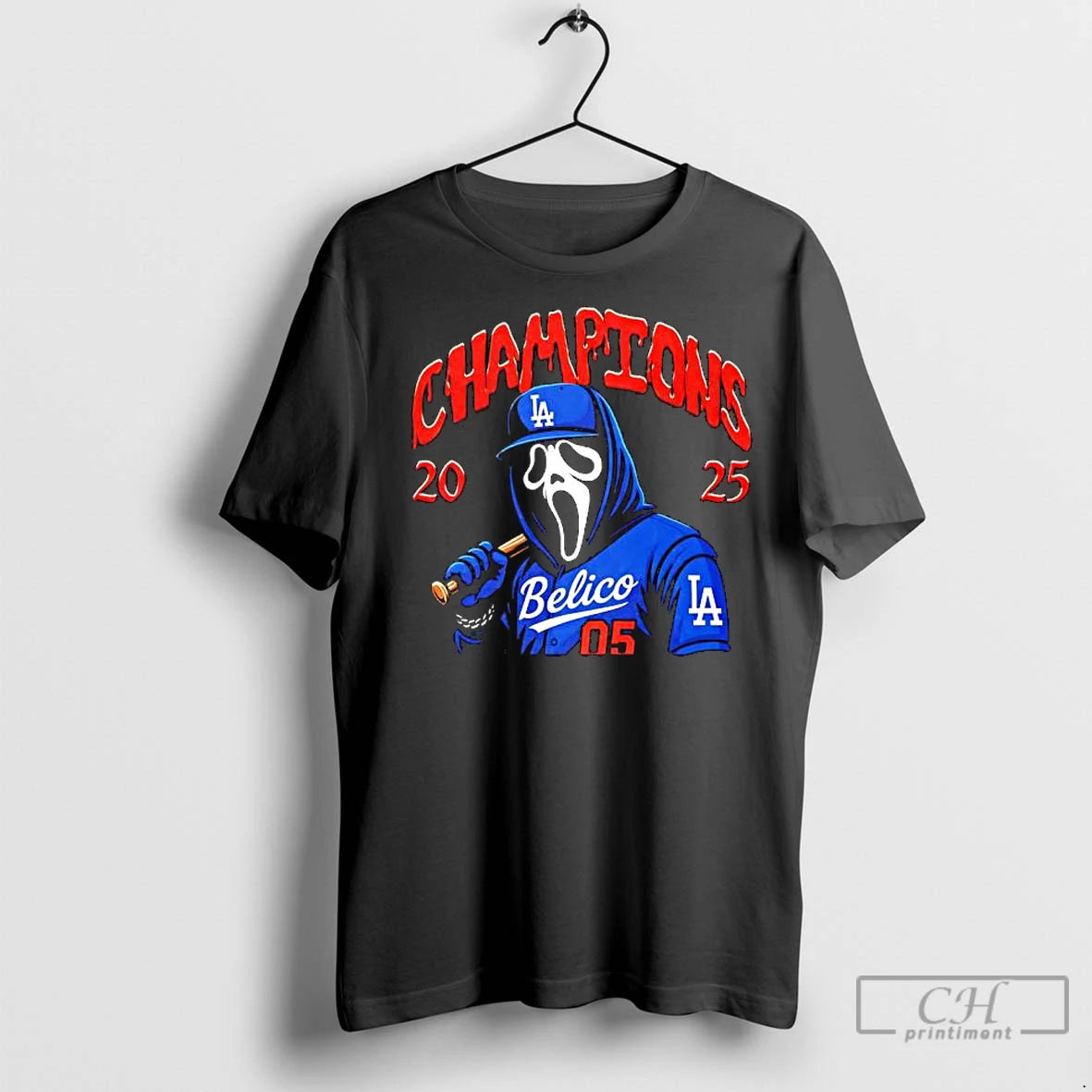 Classic Ghostface Los Angeles Dodgers Horror Player Champions 2025 Graphic 1 T-Shirts, Hoodie, Sweatshirt | InkNestWear.com