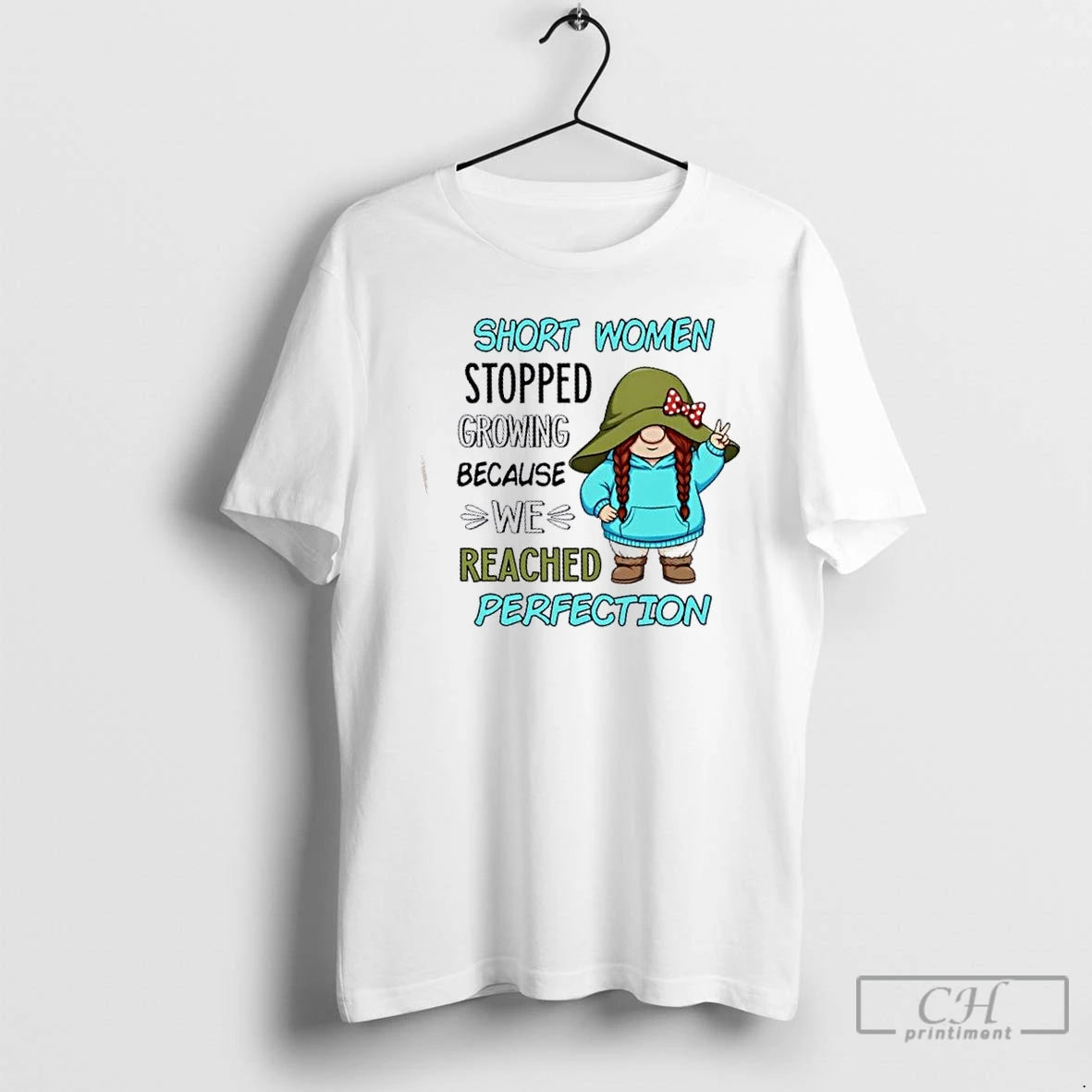 Classic Gnomes Short Women Stopped Growing Because We Reached Perfection T-Shirts, Hoodie, Sweatshirt | InkNestWear.com