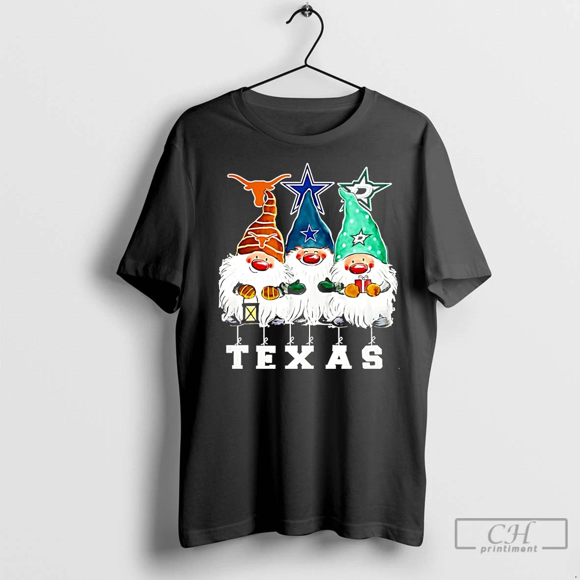 Classic Gnomies Texas Longhorns Dallas Cowboys And Dallas Stars Merry Christmas Christmas T-Shirts, Hoodie, Sweatshirt