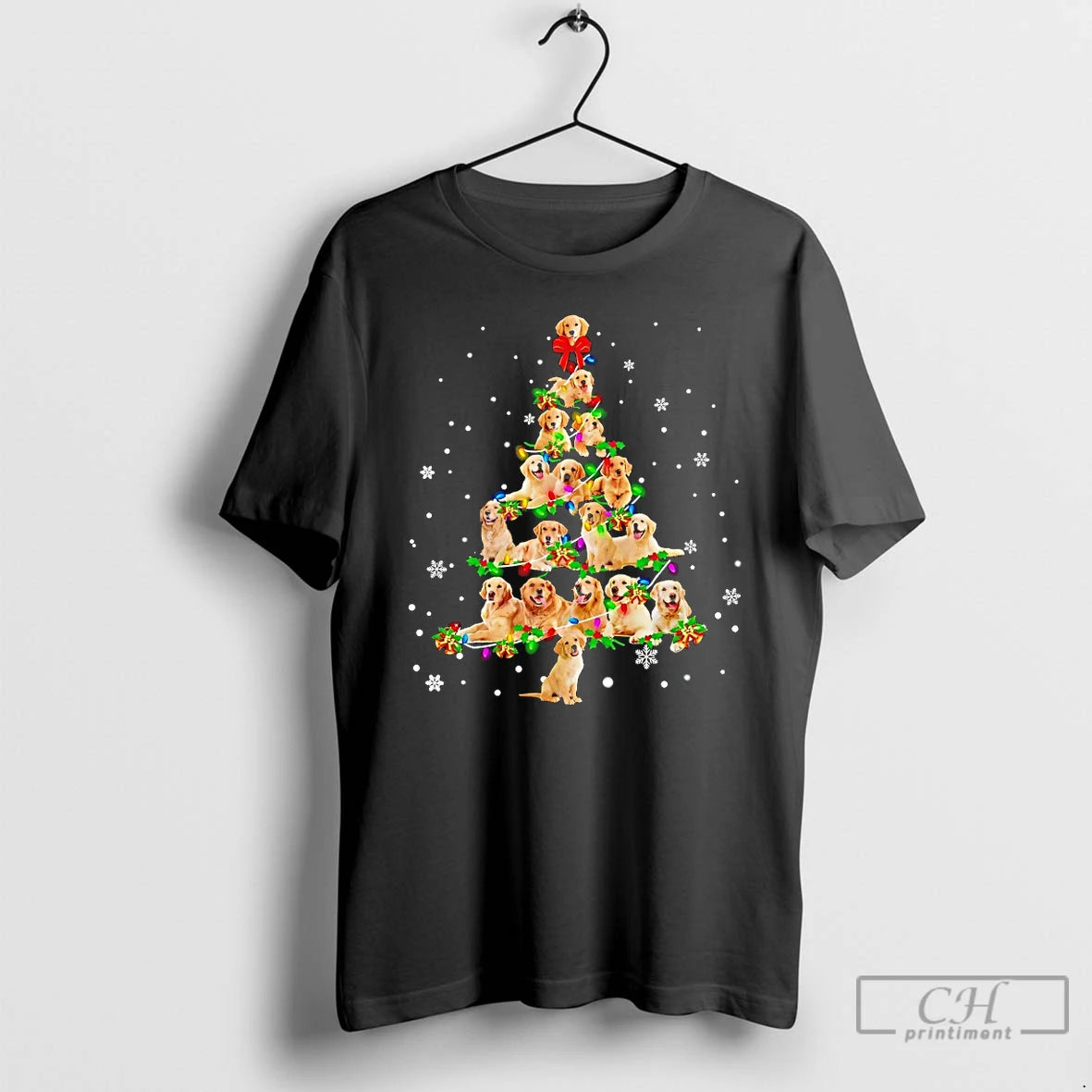 Classic Golden Retriever Christmas Tree T Shirts Hoodie, Sweatshirt | InkNestWear.com