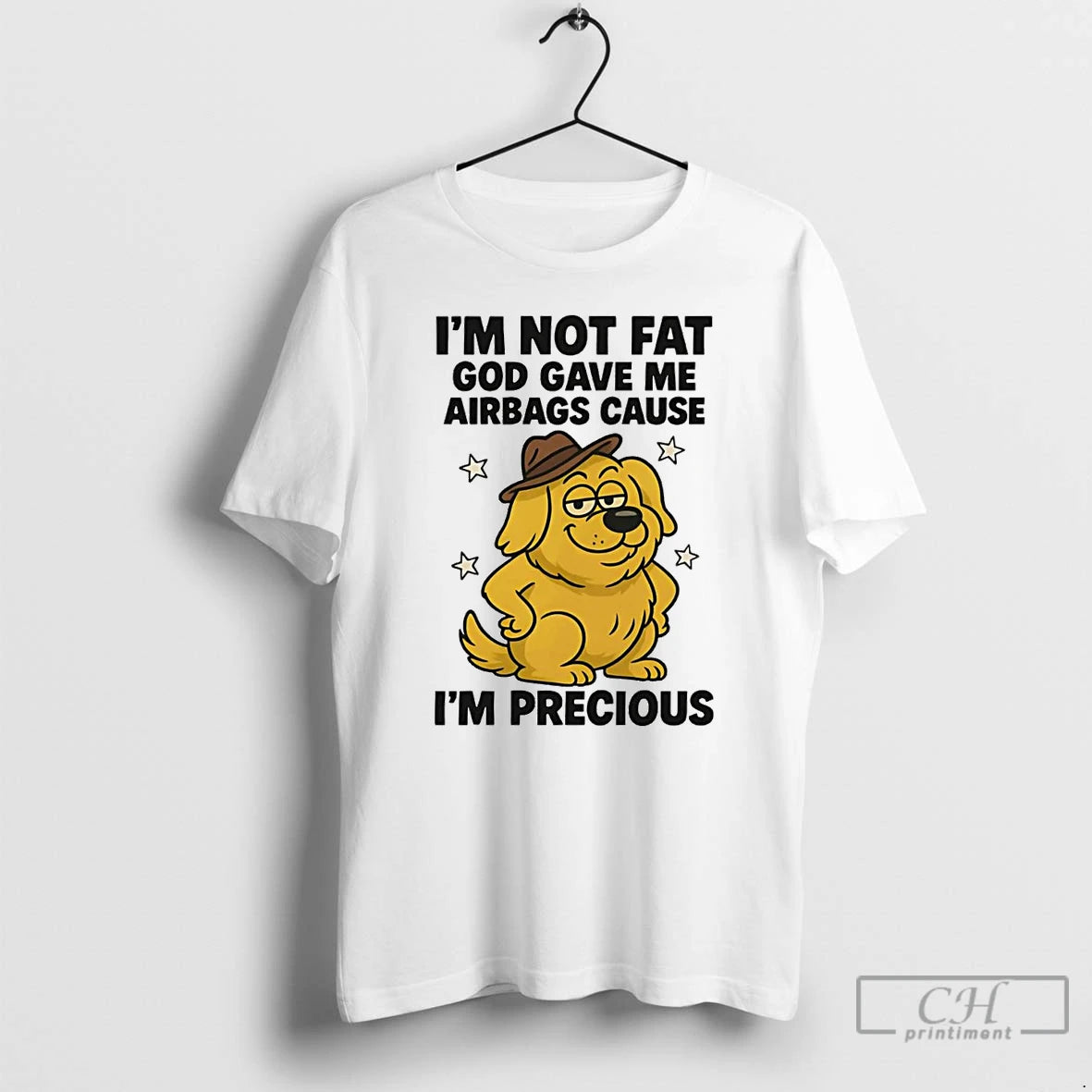 Classic Golden Retriever Im Not Fat God Gave Me Airbags Cause Im Precious T Shirts Hoodie, Sweatshirt | InkNestWear.com