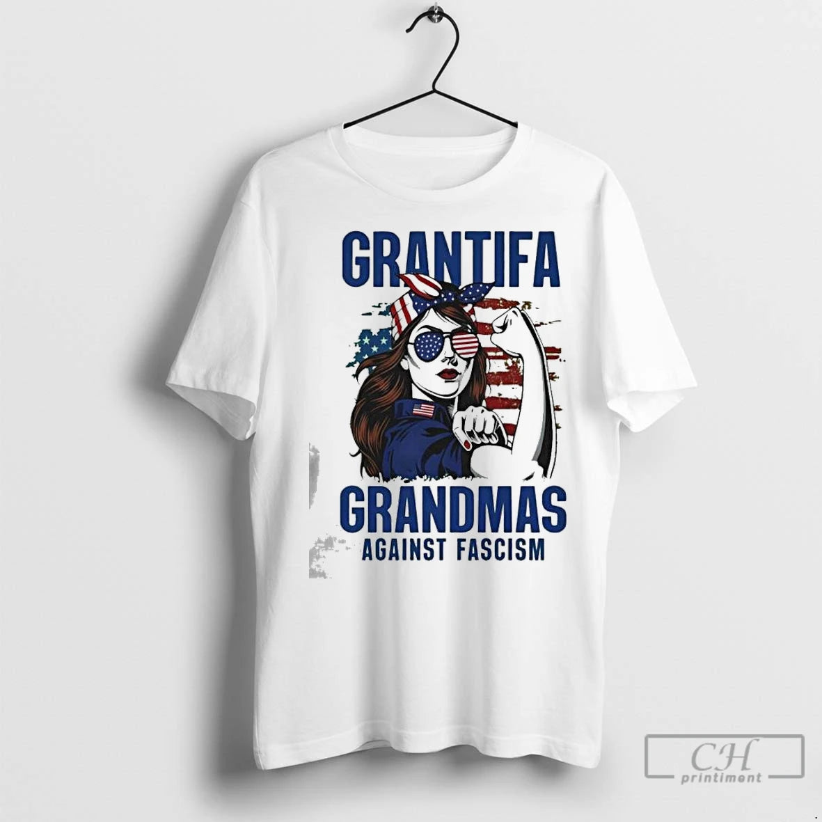 Classic Grantifa Grandmas Against Fascism Flag American Woman T-Shirts, Hoodie, Sweatshirt | InkNestWear.com
