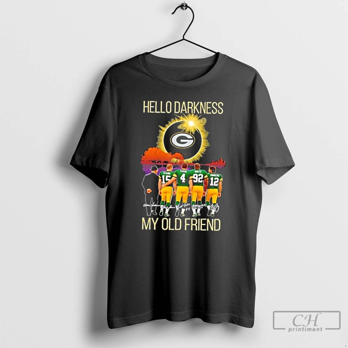 Classic Green Bay Packers Starr And Legends Hello Darkness My Old Friend Signatures T Shirts Hoodie, Sweatshirt