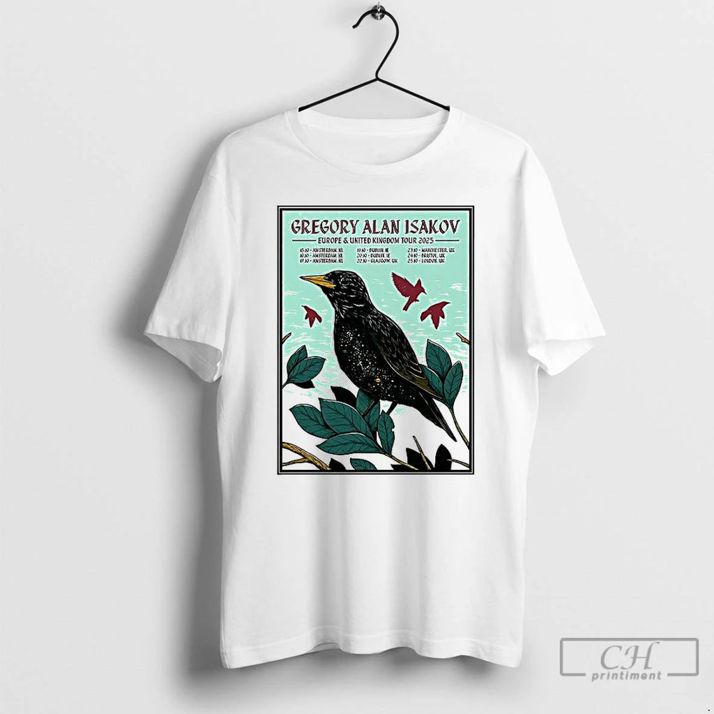 Classic Gregory Alan Isakov Europe And Uk Tour 2025 T Shirts
