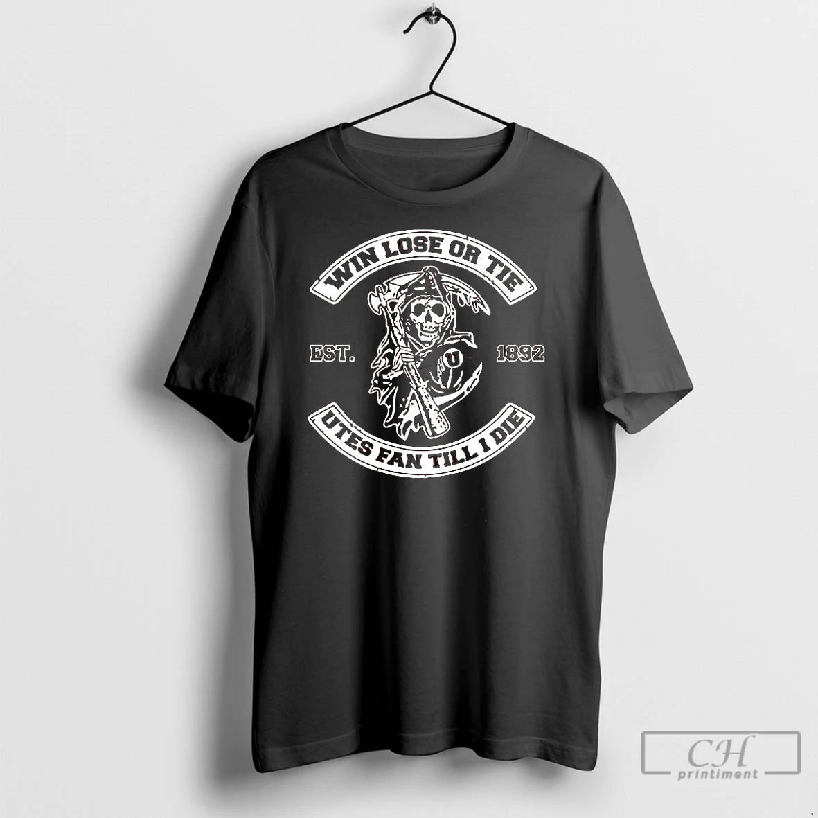 Classic Grim Reaper Death Win Lose Or Tie Utah Utes Fan Till I Die T-Shirts, Hoodie, Sweatshirt | InkNestWear.com