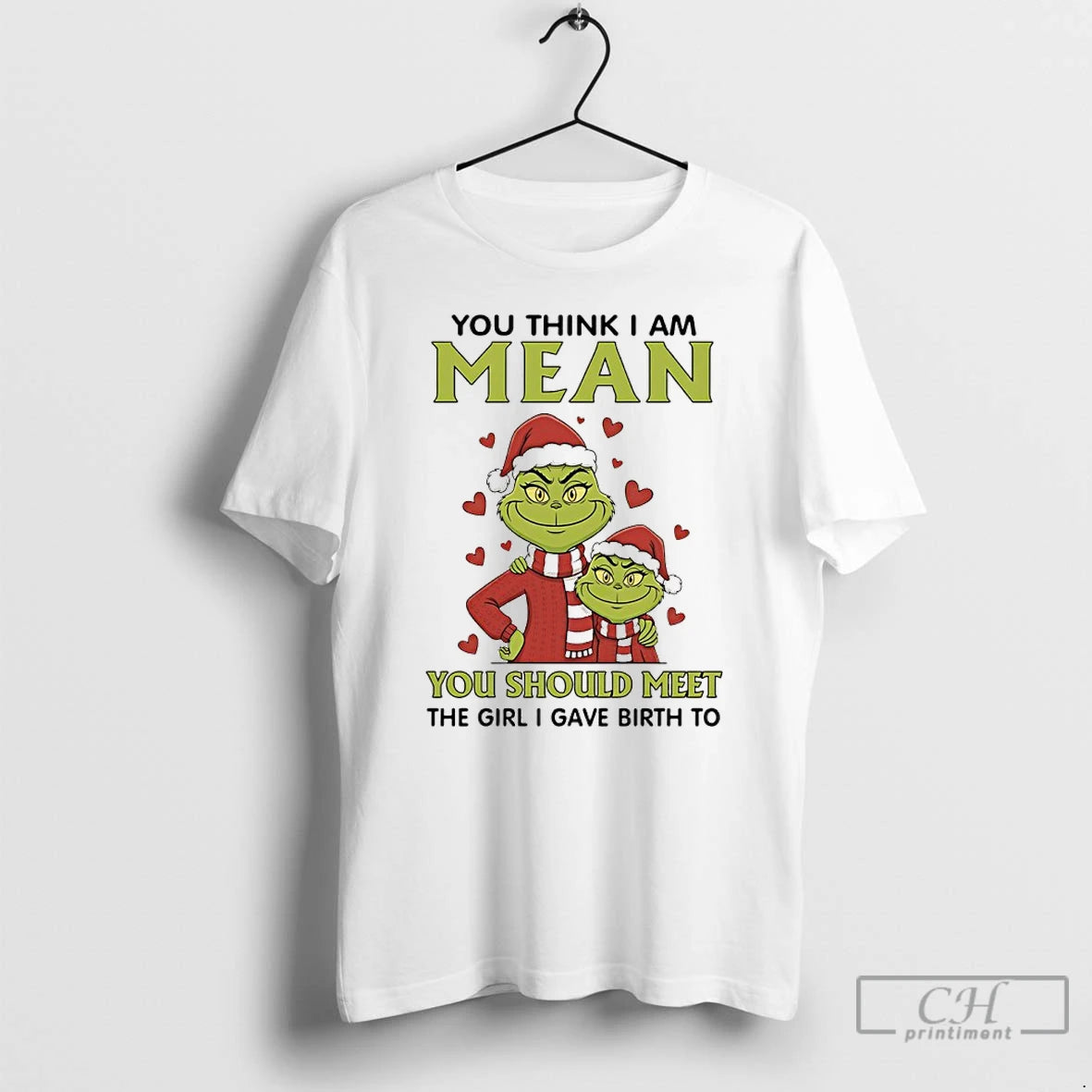 Classic Grinch Christmas Santa You Think I Am Mean You Should Meet The Girl T-Shirts, Hoodie, Sweatshirt | InkNestWear.com
