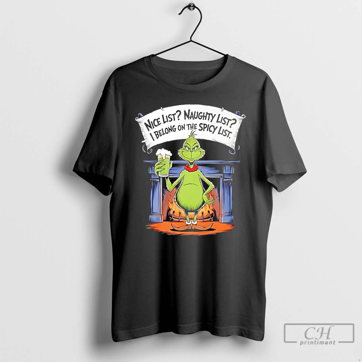 Classic Grinch Christmas Nice List Naughty List I Belong On The Spicy List T Shirts Hoodie, Sweatshirt | InkNestWear.com