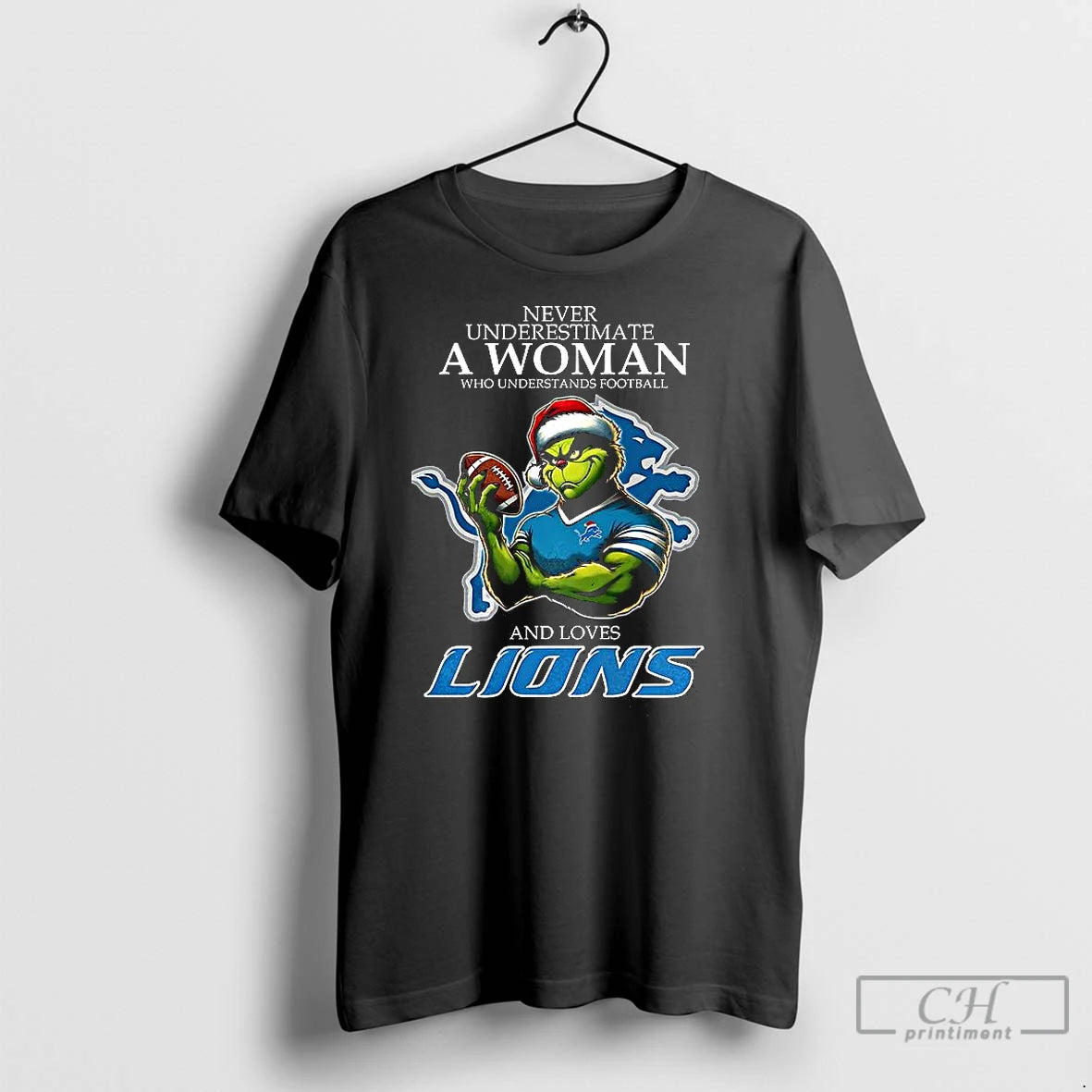 Classic Grinch Never Underestimate A Woman Who Loves Detroit Lions T-Shirts, Hoodie, Sweatshirt | InkNestWear.com
