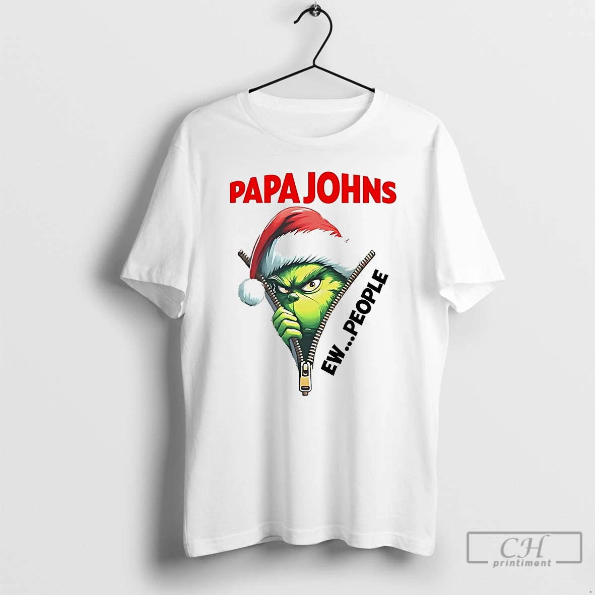 Classic Grinch Papa Johns Ew People Christmas T Shirts Hoodie, Sweatshirt | InkNestWear.com