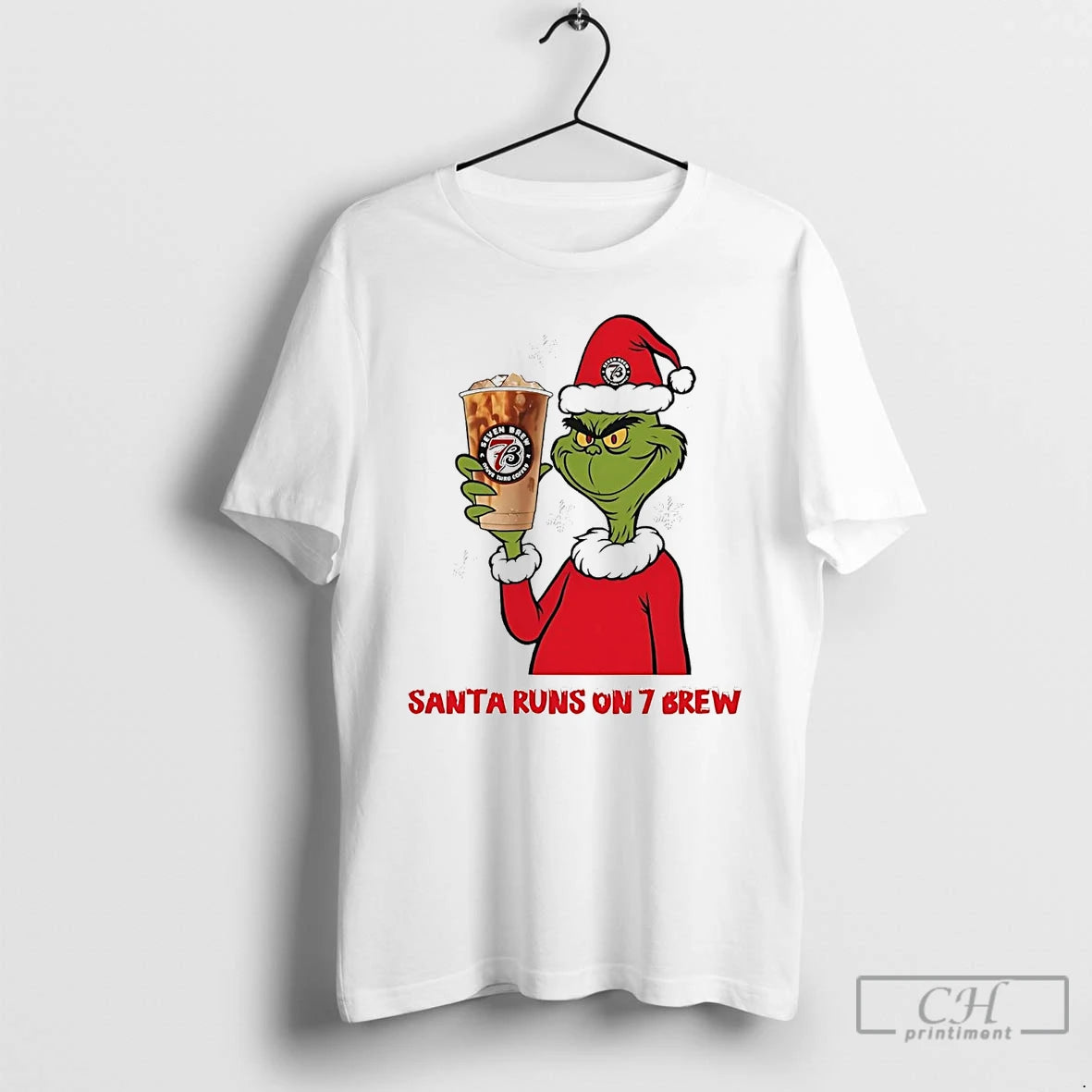 Classic Grinch Santa Runs On 7 Brew Christmas T-Shirts, Hoodie, Sweatshirt | InkNestWear.com