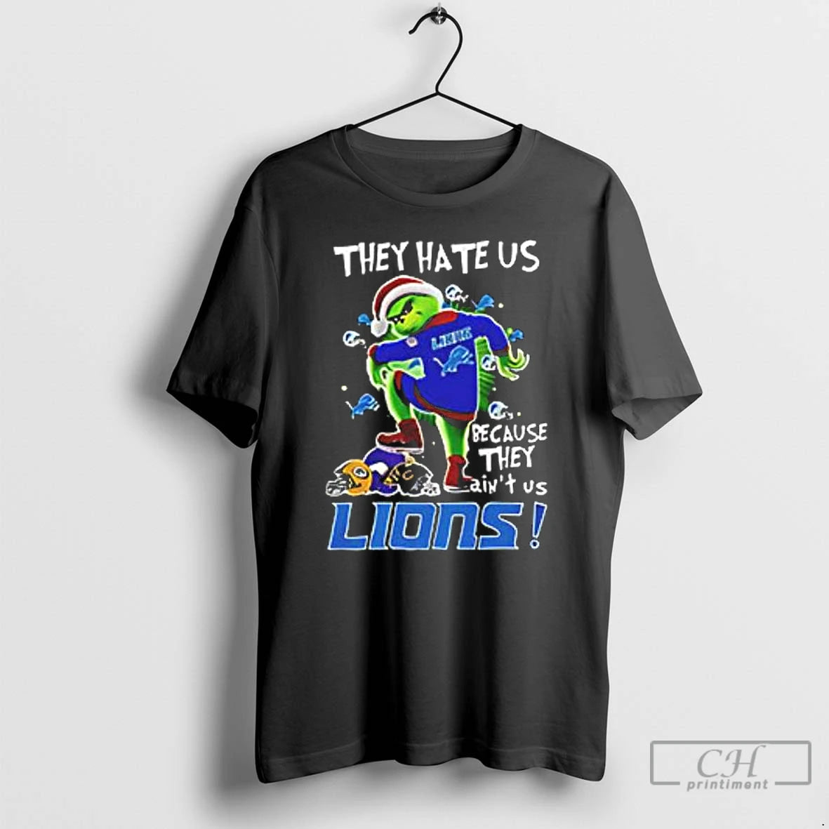 Classic Grinch They Hate Us Because They Aint Us Lions Christmas T Shirts Hoodie, Sweatshirt | InkNestWear.com