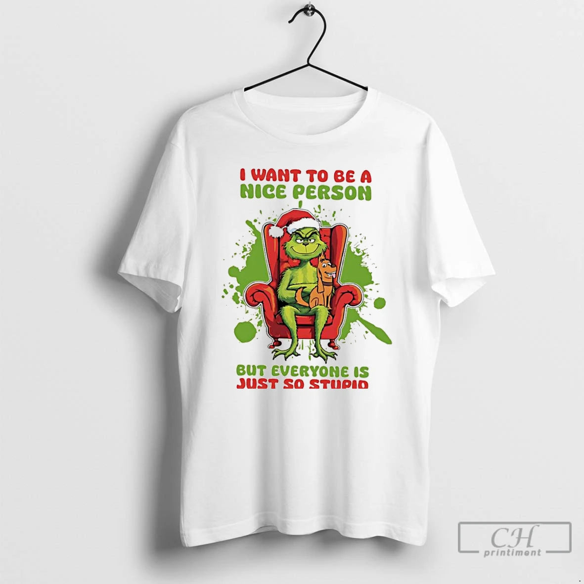 Classic Grinch And Max Dog I Want To Be A Nice Person But Everyone Is T-Shirts, Hoodie, Sweatshirt | InkNestWear.com