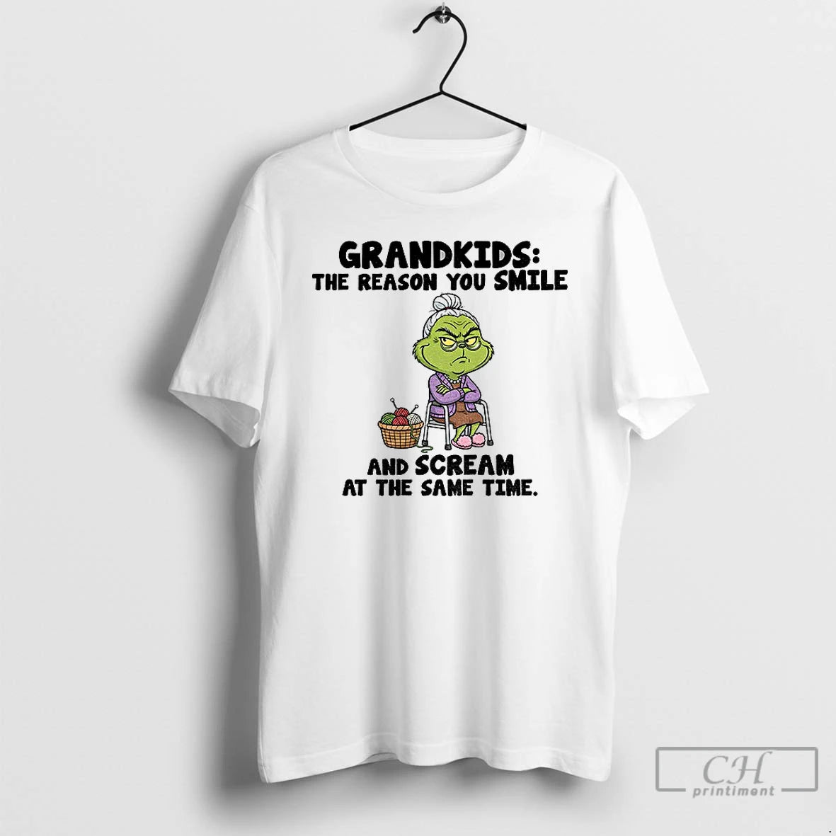 Classic Grinch Grandkids The Reason You Smile And Scream At The Same Time Christmas T-Shirts, Hoodie, Sweatshirt