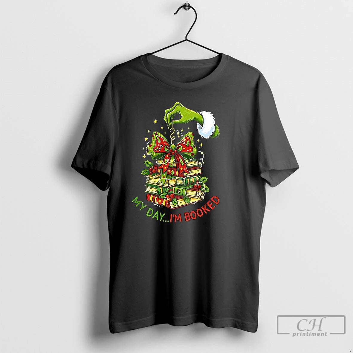 Classic Grinch Hand My Day Im Booked Merry Christmas T-Shirts, Hoodie, Sweatshirt | InkNestWear.com