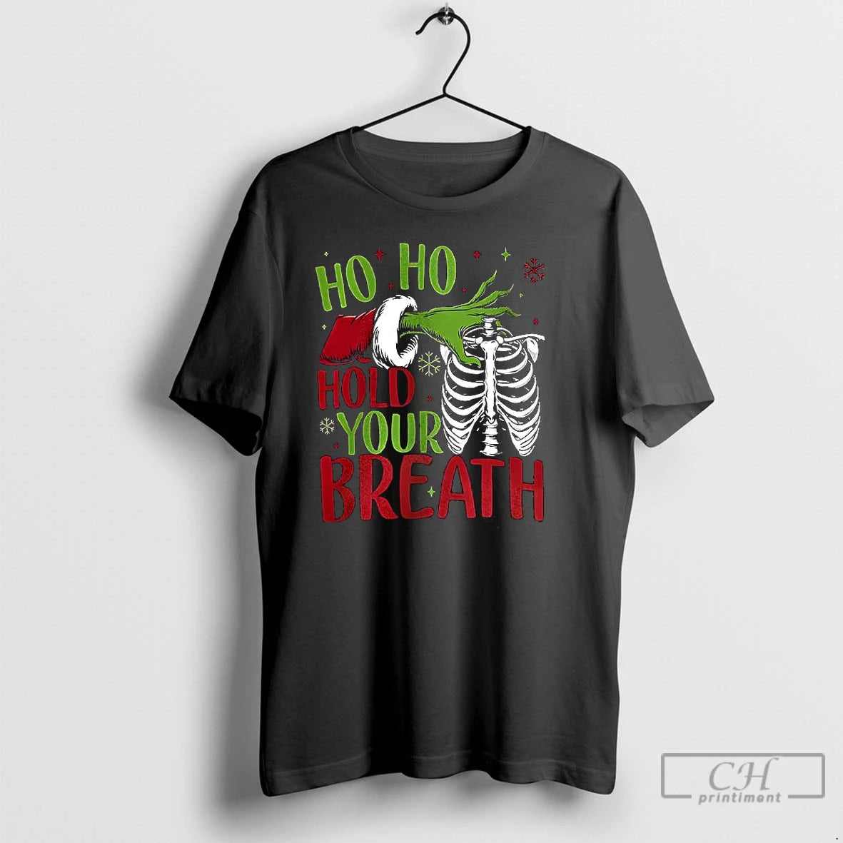 Classic Grinch Ho Ho Hold Your Breath Ribcage Christmas T-Shirts, Hoodie, Sweatshirt | InkNestWear.com