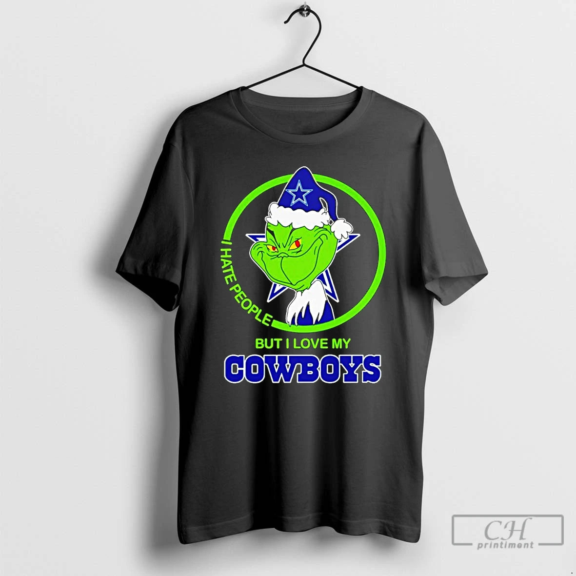 Classic Grinch I Hate People But I Love My Dallas Cowboys T Shirts