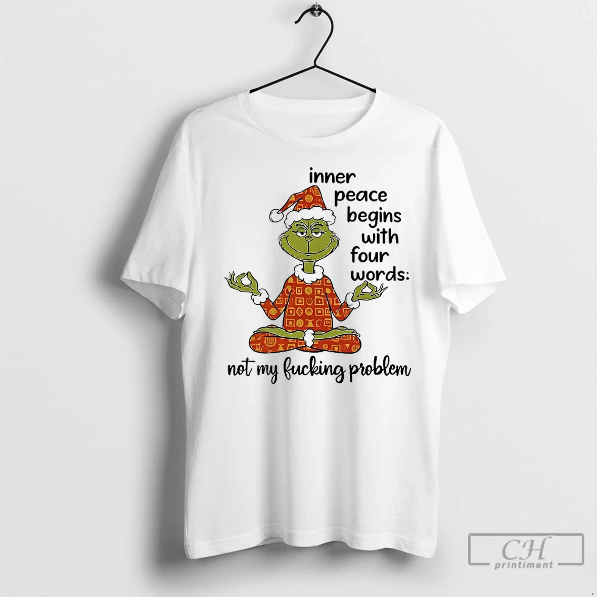 Classic Grinch Inner Peace Begins With Four Words Christmas T-Shirts, Hoodie, Sweatshirt | InkNestWear.com