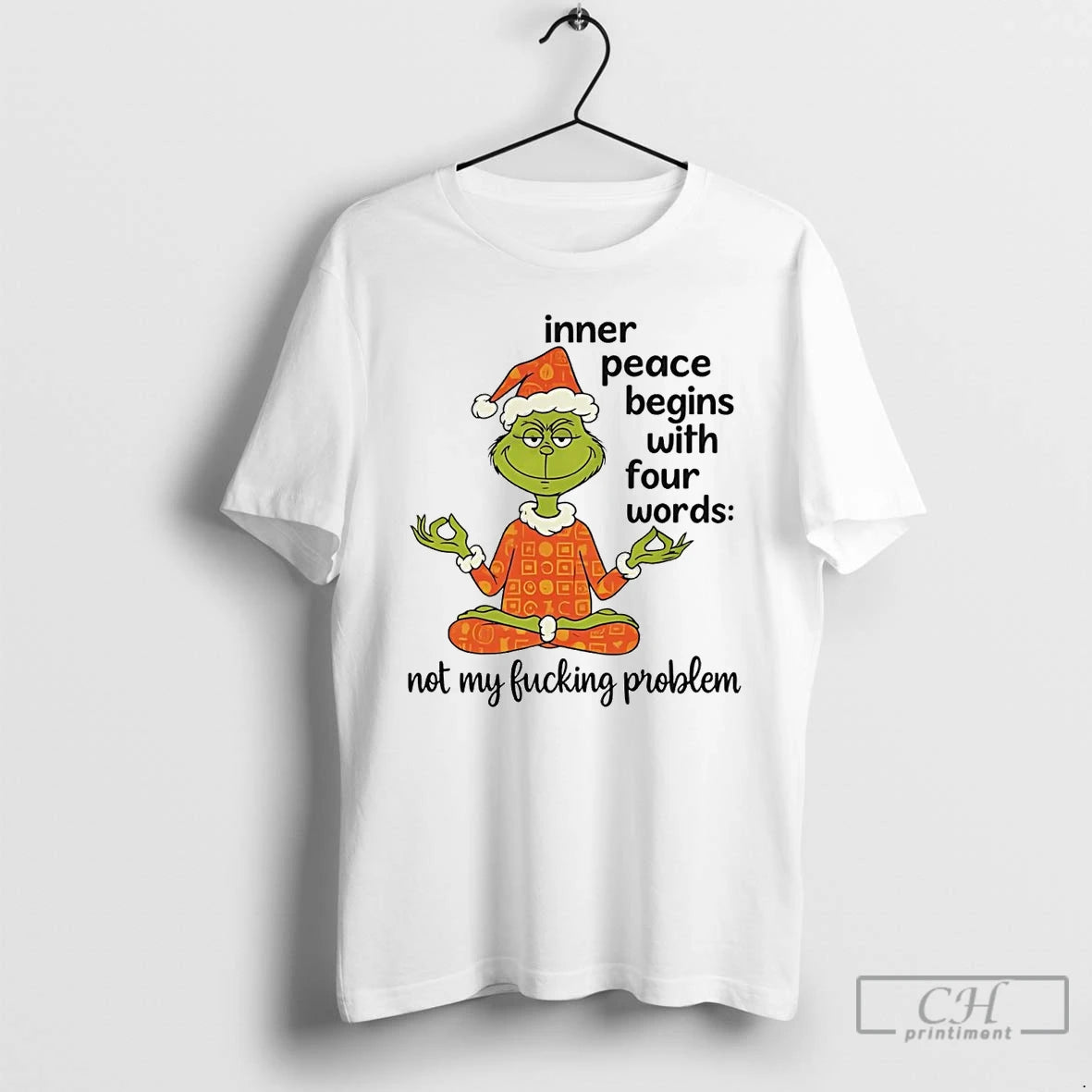 Classic Grinch Inner Peace Begins With Four Words Christmas T Shirts Hoodie, Sweatshirt | InkNestWear.com