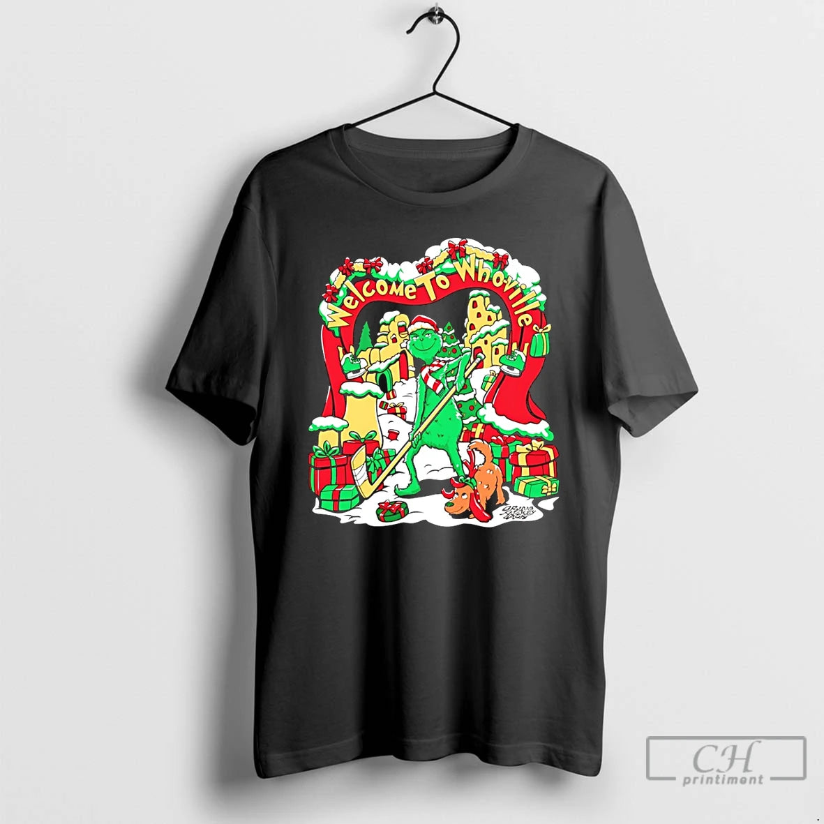 Classic Grinch Welcome To Whoville Hockey Christmas T-Shirts, Hoodie, Sweatshirt | InkNestWear.com