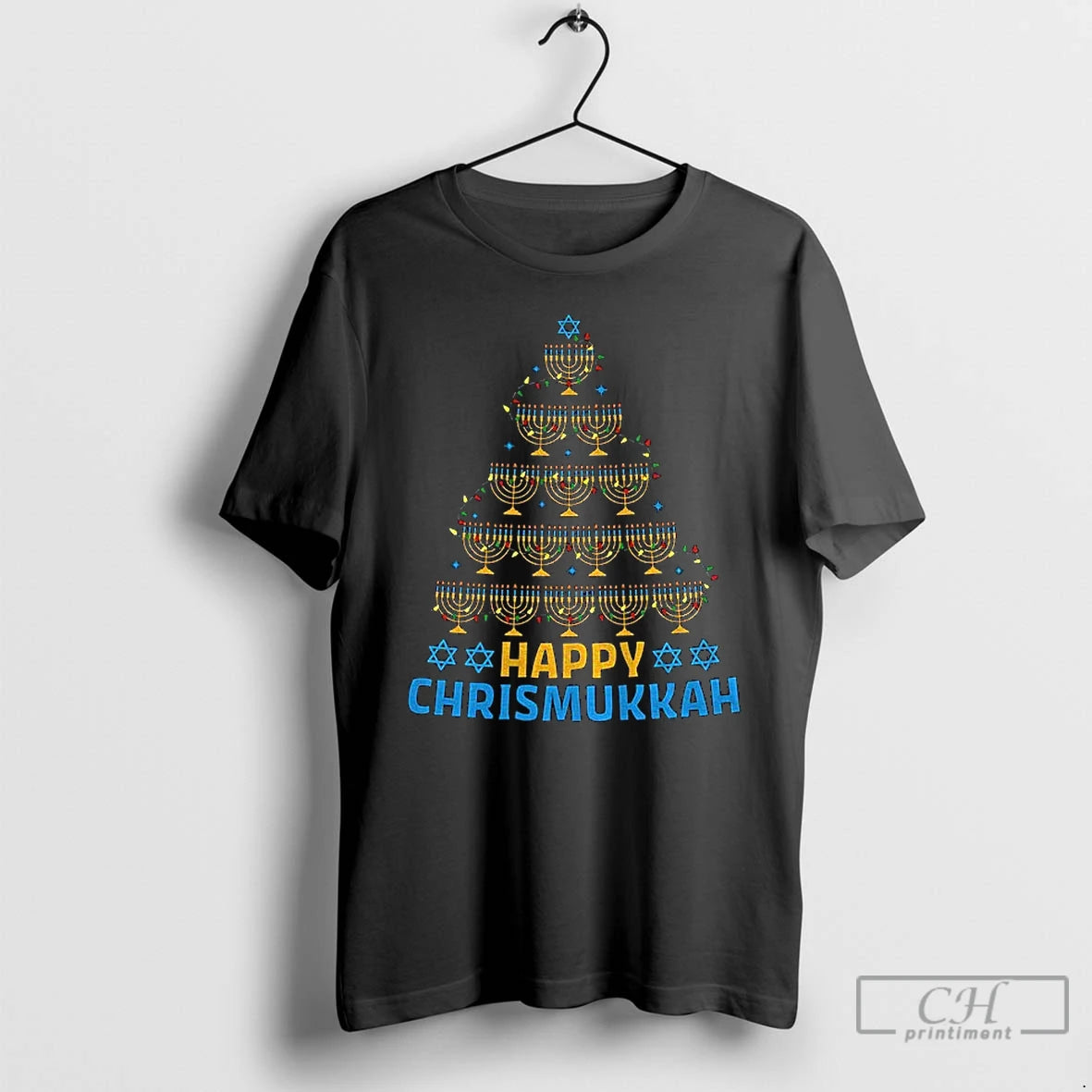 Classic Happy Chrismukkah Judaica Candle Menorah Christmas T Shirts Hoodie, Sweatshirt | InkNestWear.com