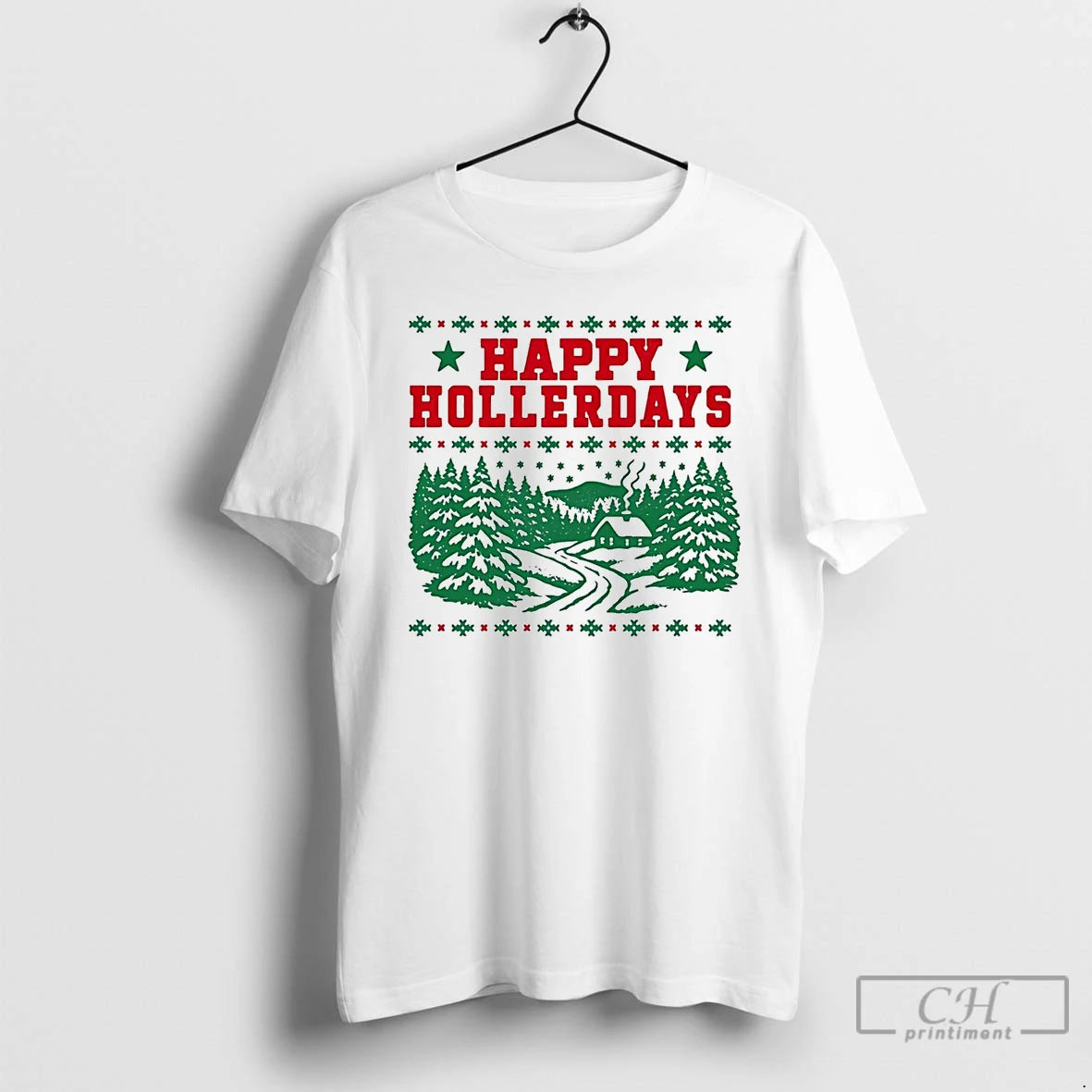 Classic Happy Hollerdays Holly Christmas T-Shirts, Hoodie, Sweatshirt | InkNestWear.com