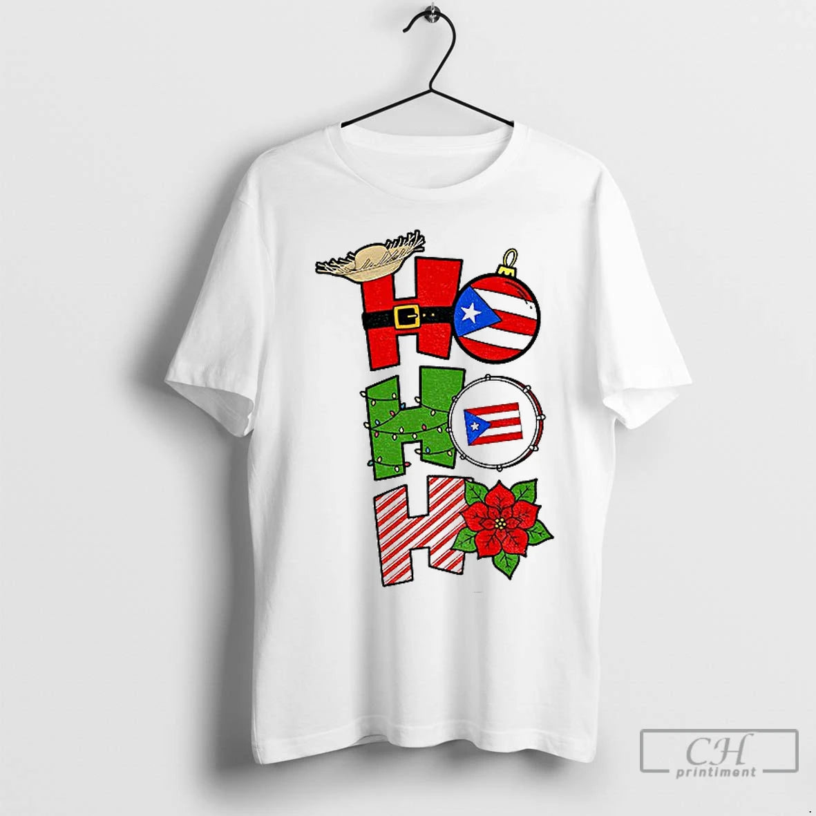 Classic Ho Ho Ho Bad Bunny Navidad Boricua Puerto Rico Flag Merry T-Shirts, Hoodie, Sweatshirt