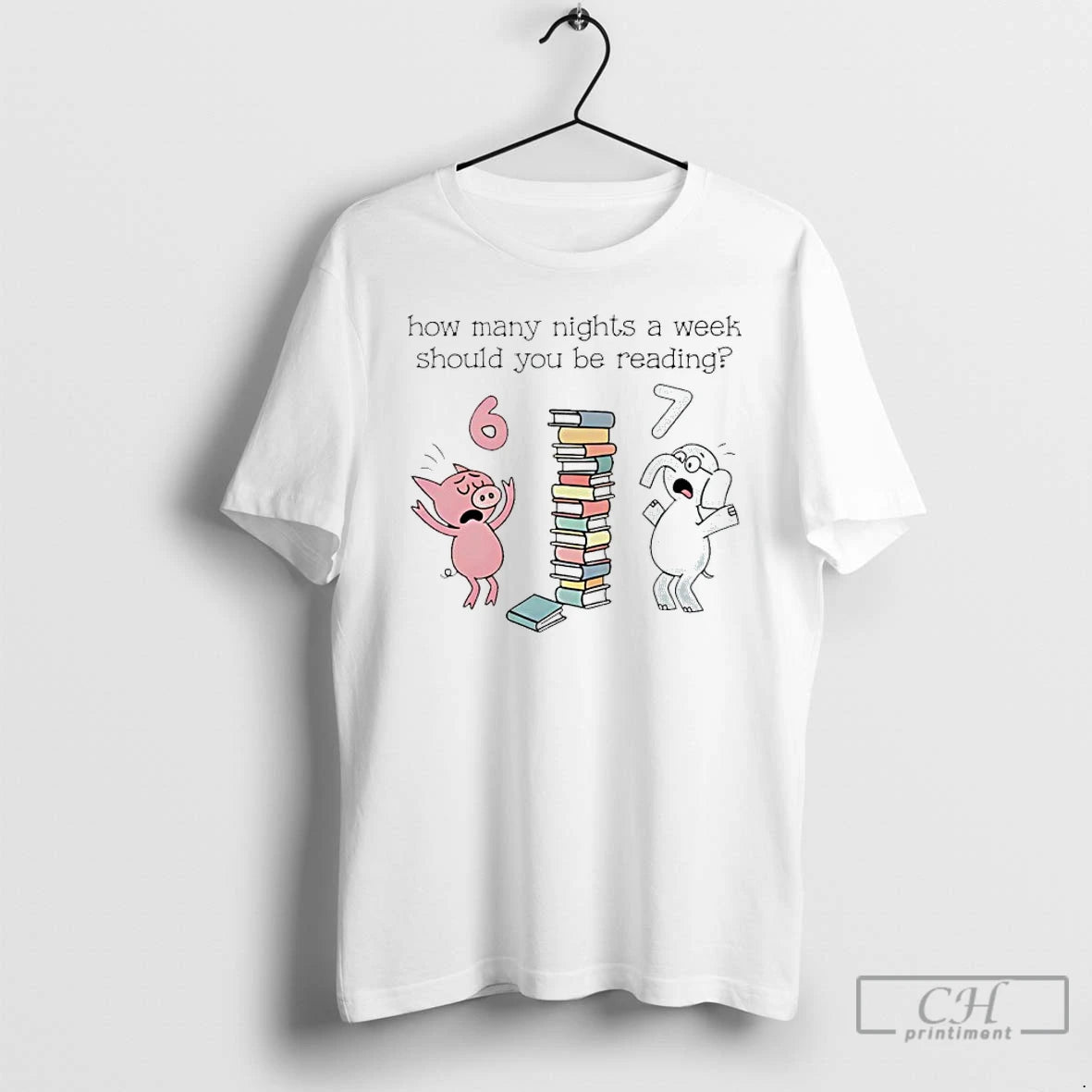 Classic How Many Nights A Week Should You Be Reading 6 7 Pigeon Elephant T-Shirts, Hoodie, Sweatshirt | InkNestWear.com