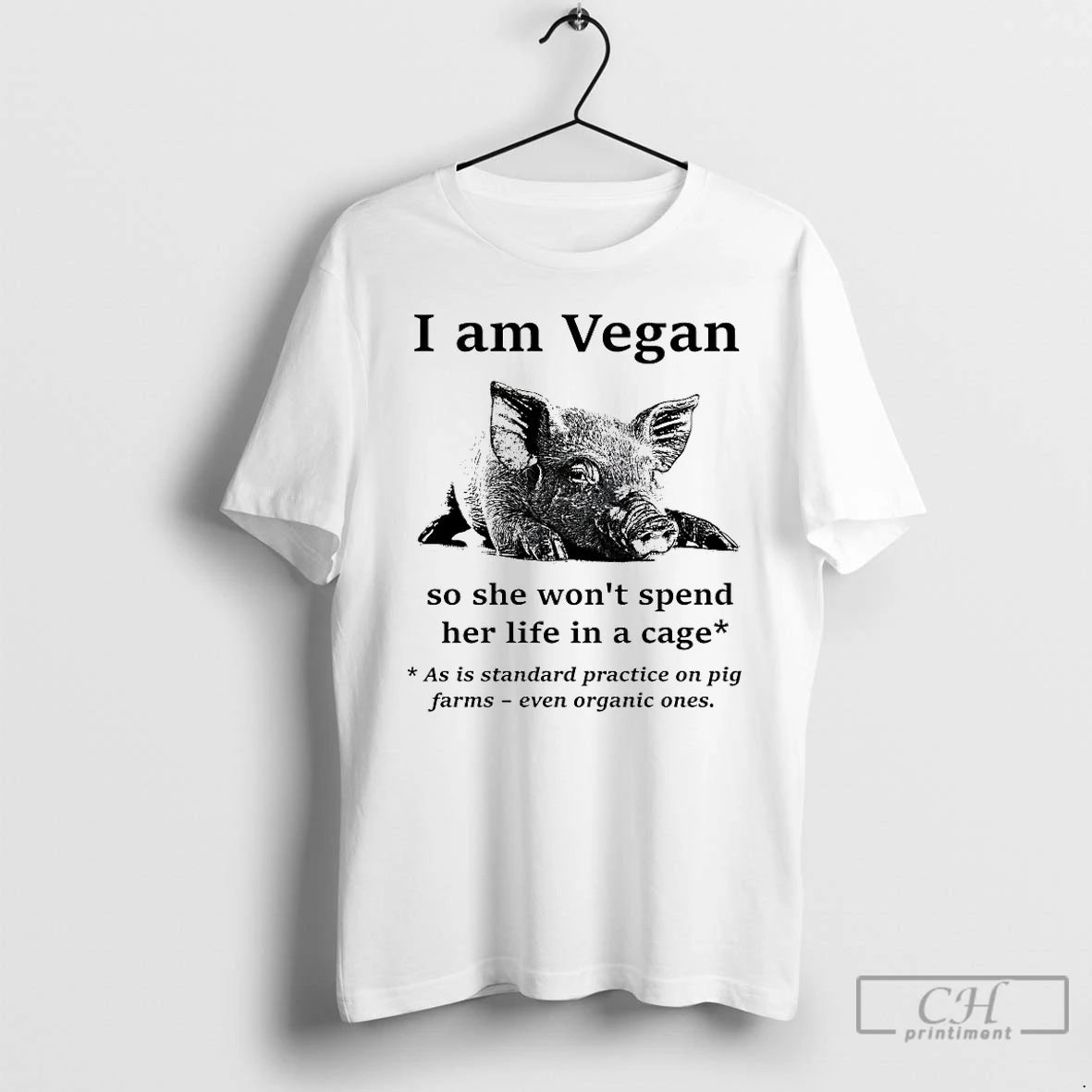 Classic I Am Vegan So He Wont Spend Her Life In A Cage T Shirts Hoodie, Sweatshirt | InkNestWear.com