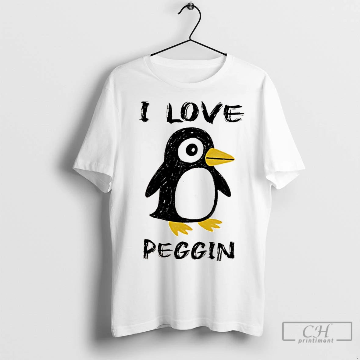 Classic I Love Pegging Penguin Drawing Graphic T-Shirts, Hoodie, Sweatshirt | InkNestWear.com
