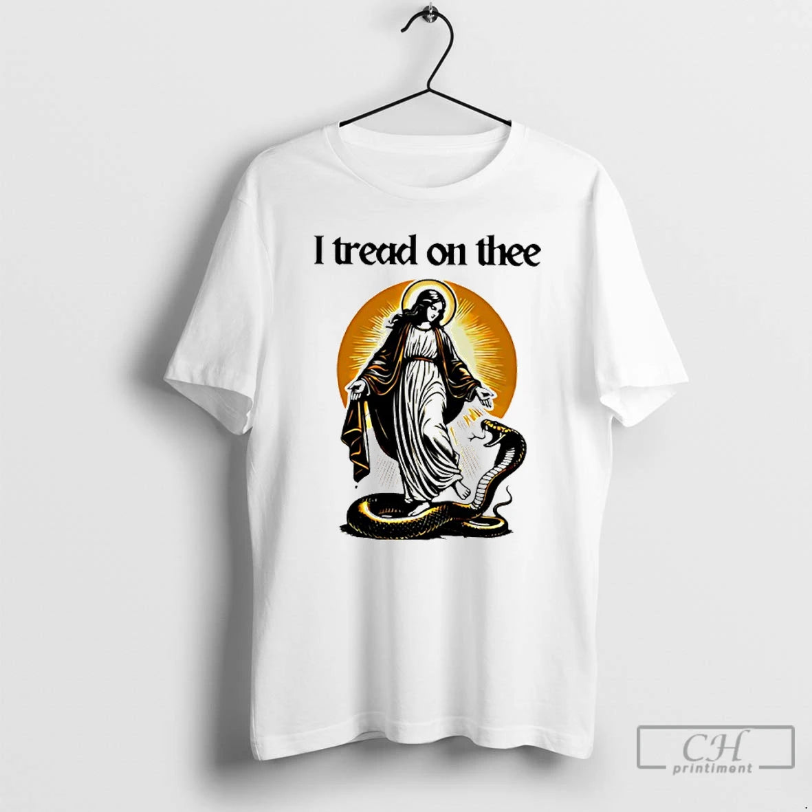 Classic I Tread On Thee Jesus And Snake T-Shirts, Hoodie, Sweatshirt | InkNestWear.com
