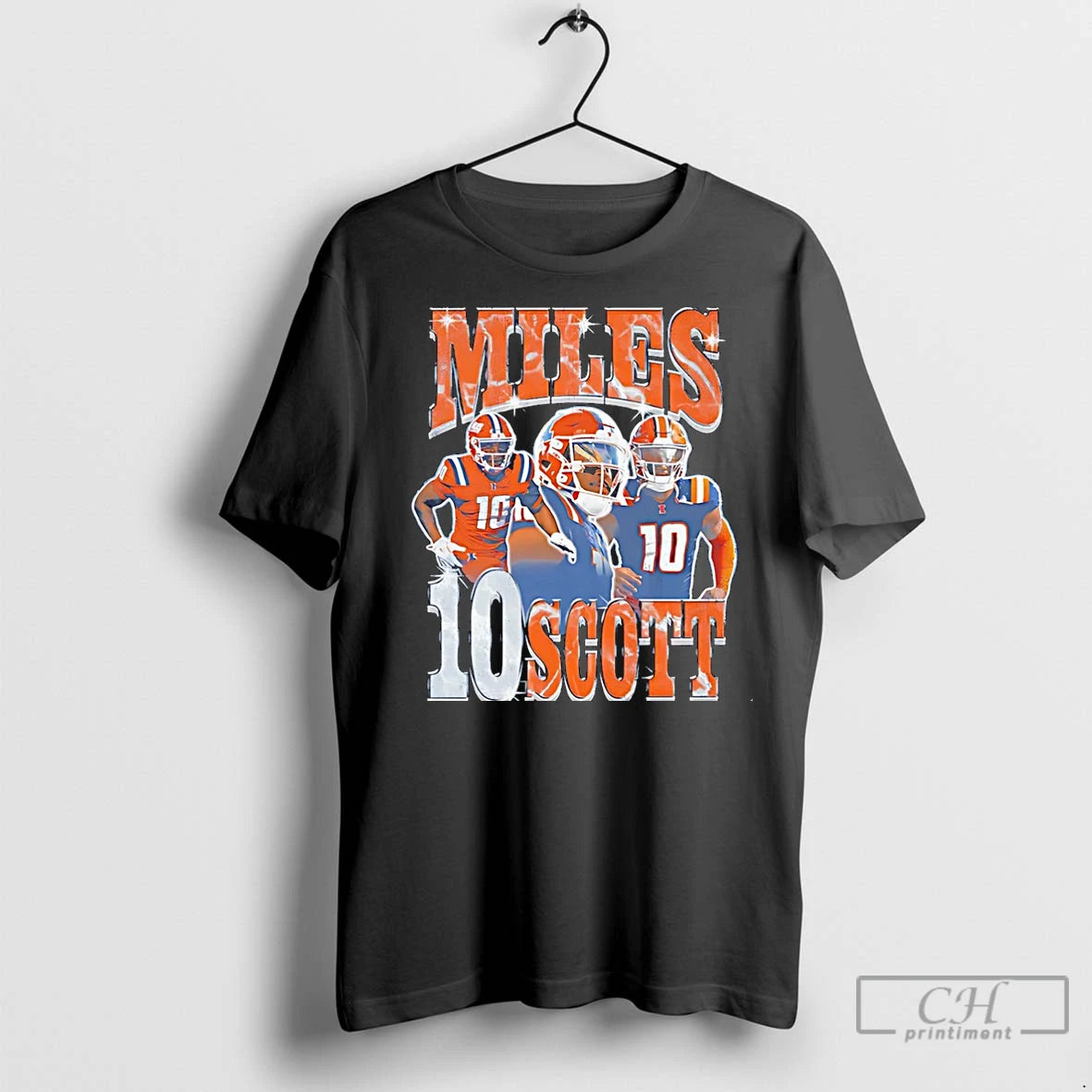 Classic Illinois Fighting Illini Miles Scott Number 10 Graphic Vintage Christmas Ornaments T-Shirts, Hoodie, Sweatshirt