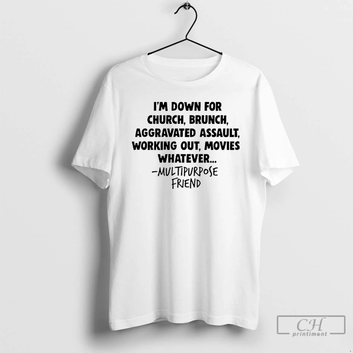 Classic Im Down For Church Brunch Aggravated Assault T Shirts Hoodie, Sweatshirt | InkNestWear.com