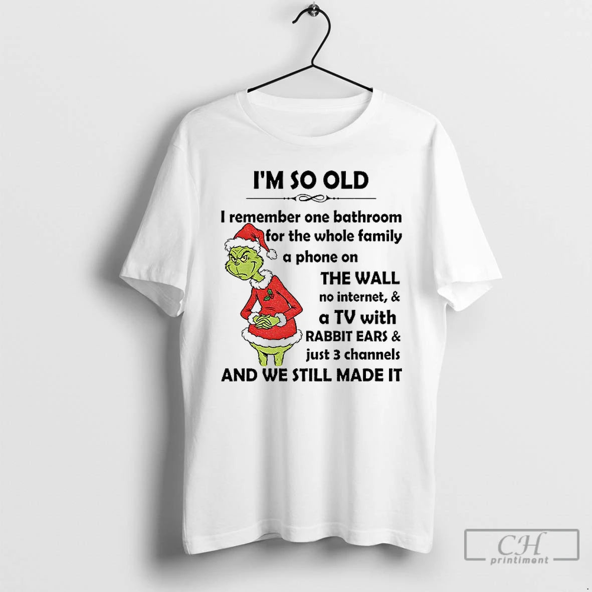 Classic Im So Old I Remember One Bathroom For The Whole Family A Phone On T-Shirts, Hoodie, Sweatshirt | InkNestWear.com