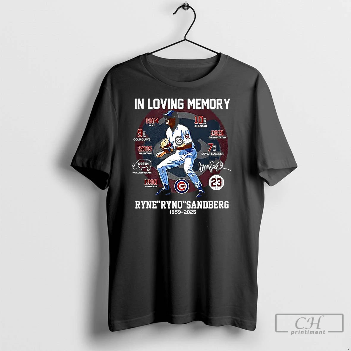 Classic In Loving Memory Ryne Ryno Sandberg 1959 2025 Signature T-Shirts, Hoodie, Sweatshirt | InkNestWear.com