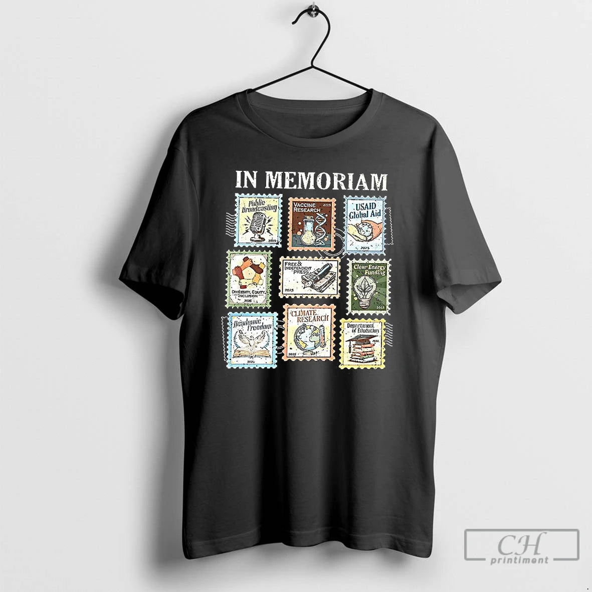 Classic In Memoriam Resist Protest Postage Stamp Graphic T Shirts Hoodie, Sweatshirt | InkNestWear.com
