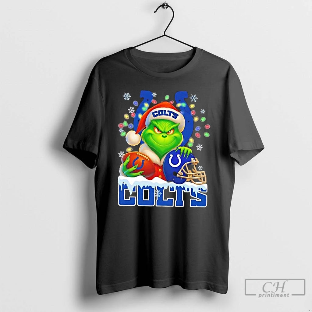 Classic Indianapolis Colts X Grinch Hold Ball And Helmet Christmas T-Shirts, Hoodie, Sweatshirt | InkNestWear.com
