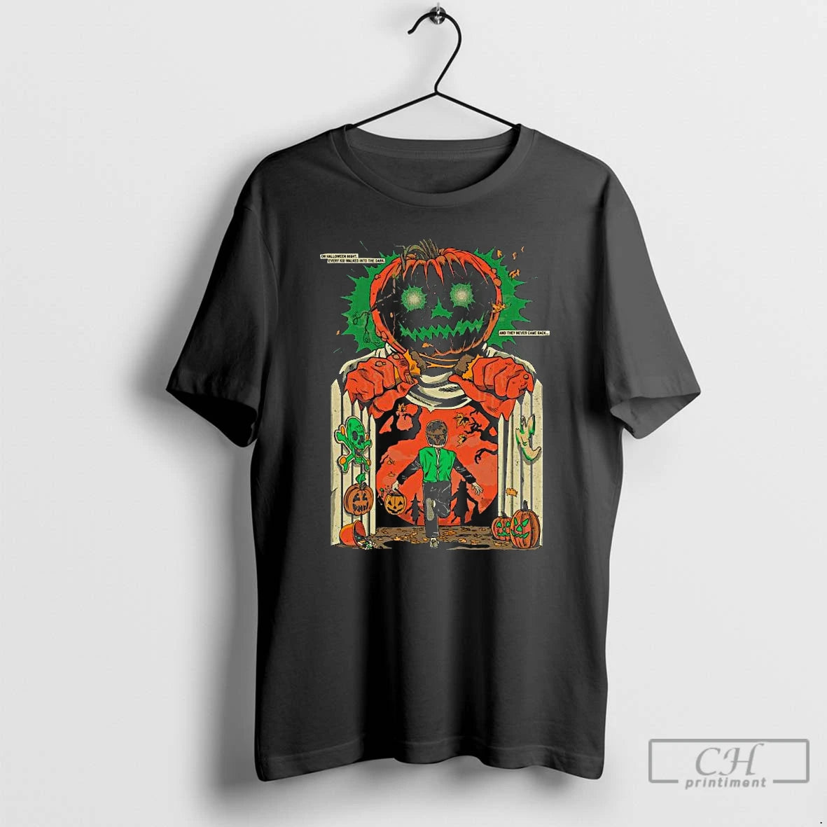Classic Into The Dark Night Of Halloween Long Sleve T Shirts Hoodie, Sweatshirt | InkNestWear.com