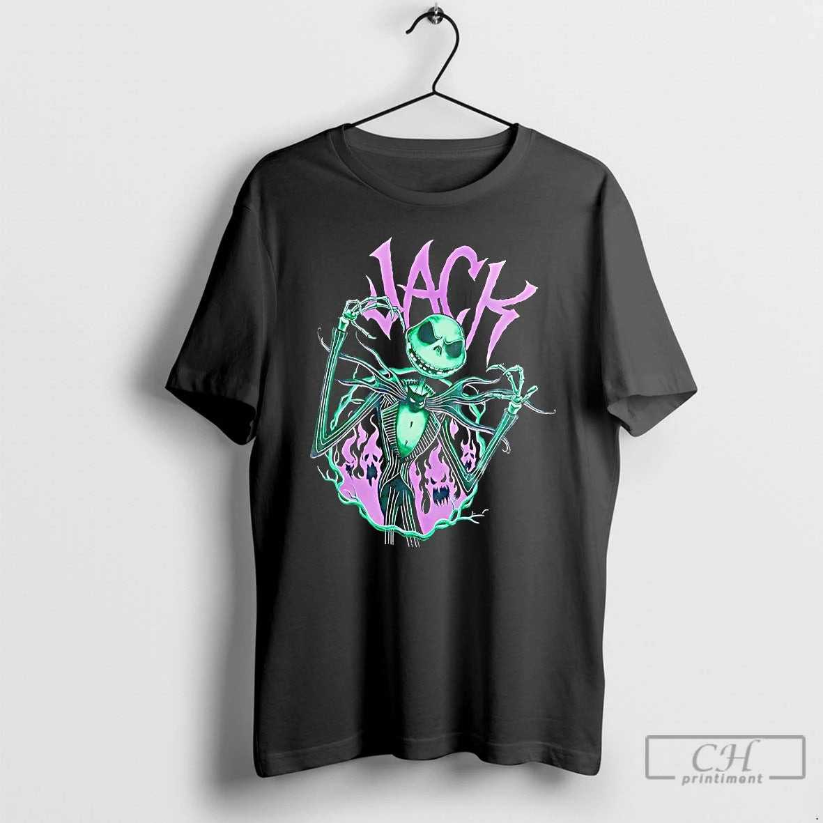 Classic Jack Skellington The Nightmare Before Christmas Flames Girls T Shirts Hoodie, Sweatshirt | InkNestWear.com