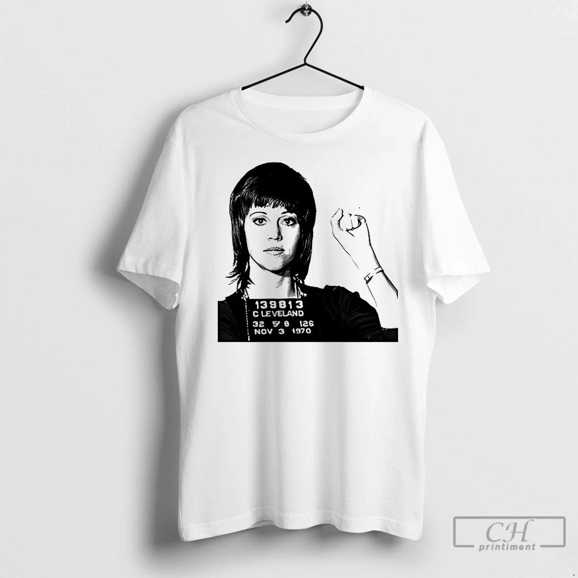 Classic Jane Fonda Clevand 1970 Mugshot T-Shirts, Hoodie, Sweatshirt | InkNestWear.com