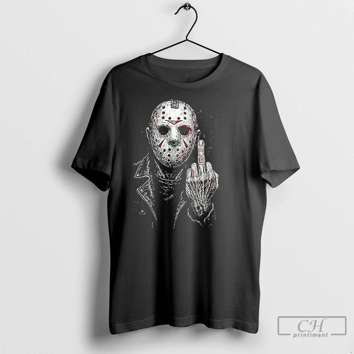 Classic Jason Voorhees Middle Finger The Friday The 13th Horror Halloween T-Shirts, Hoodie, Sweatshirt | InkNestWear.com