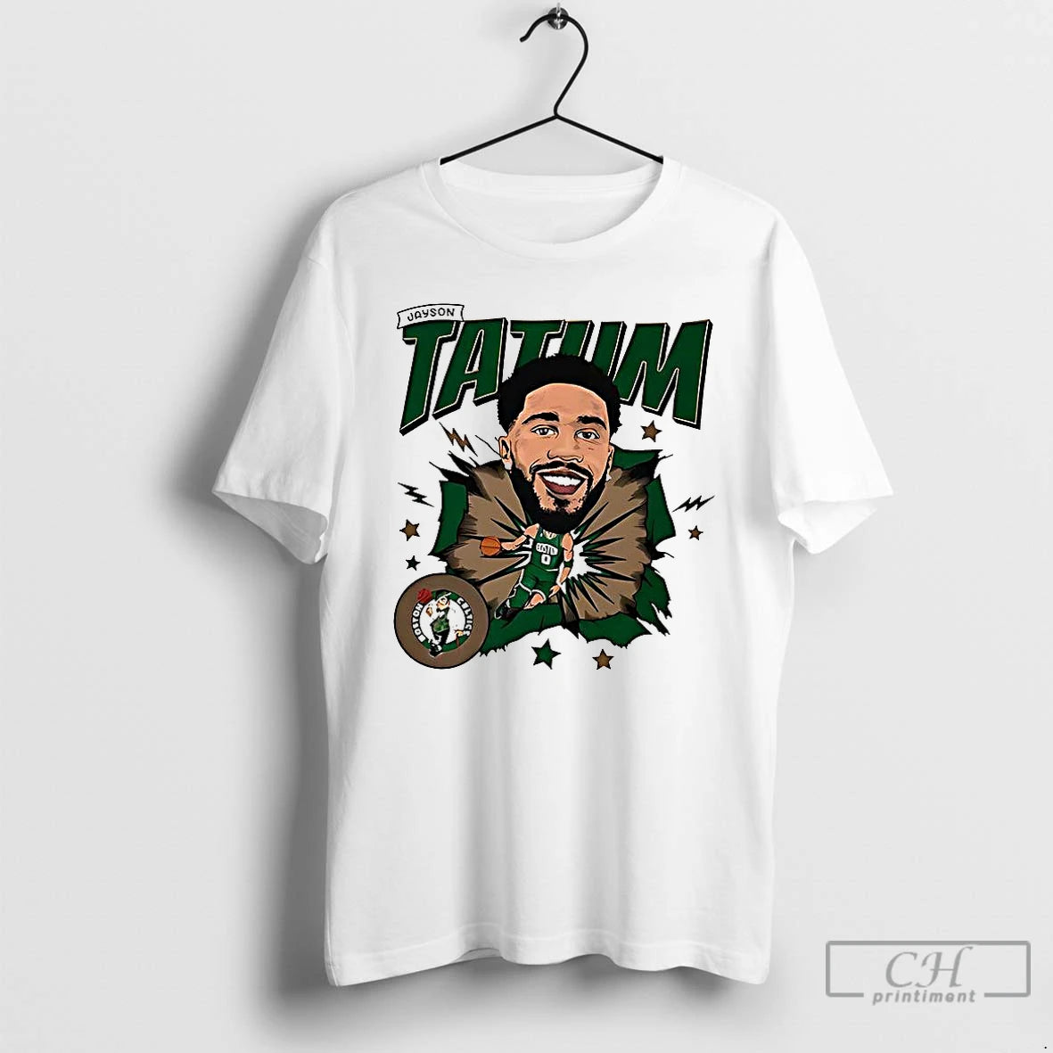 Classic Jayson Tatum Boston Celtics Nba Big Head Caricature T Shirts Hoodie, Sweatshirt | InkNestWear.com