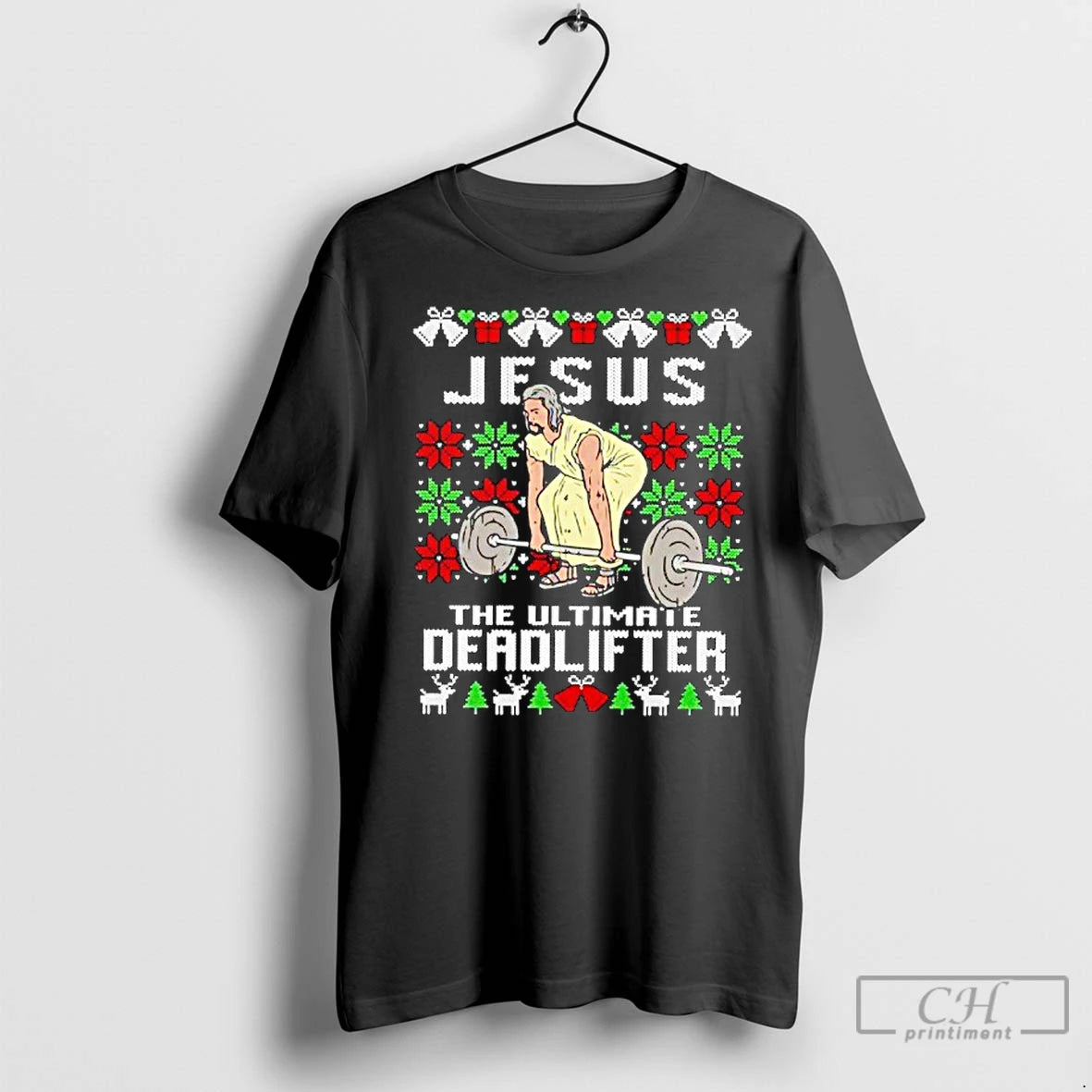 Classic Jesus The Ultimate Deadlifter Ugly Christmas T-Shirts, Hoodie, Sweatshirt | InkNestWear.com