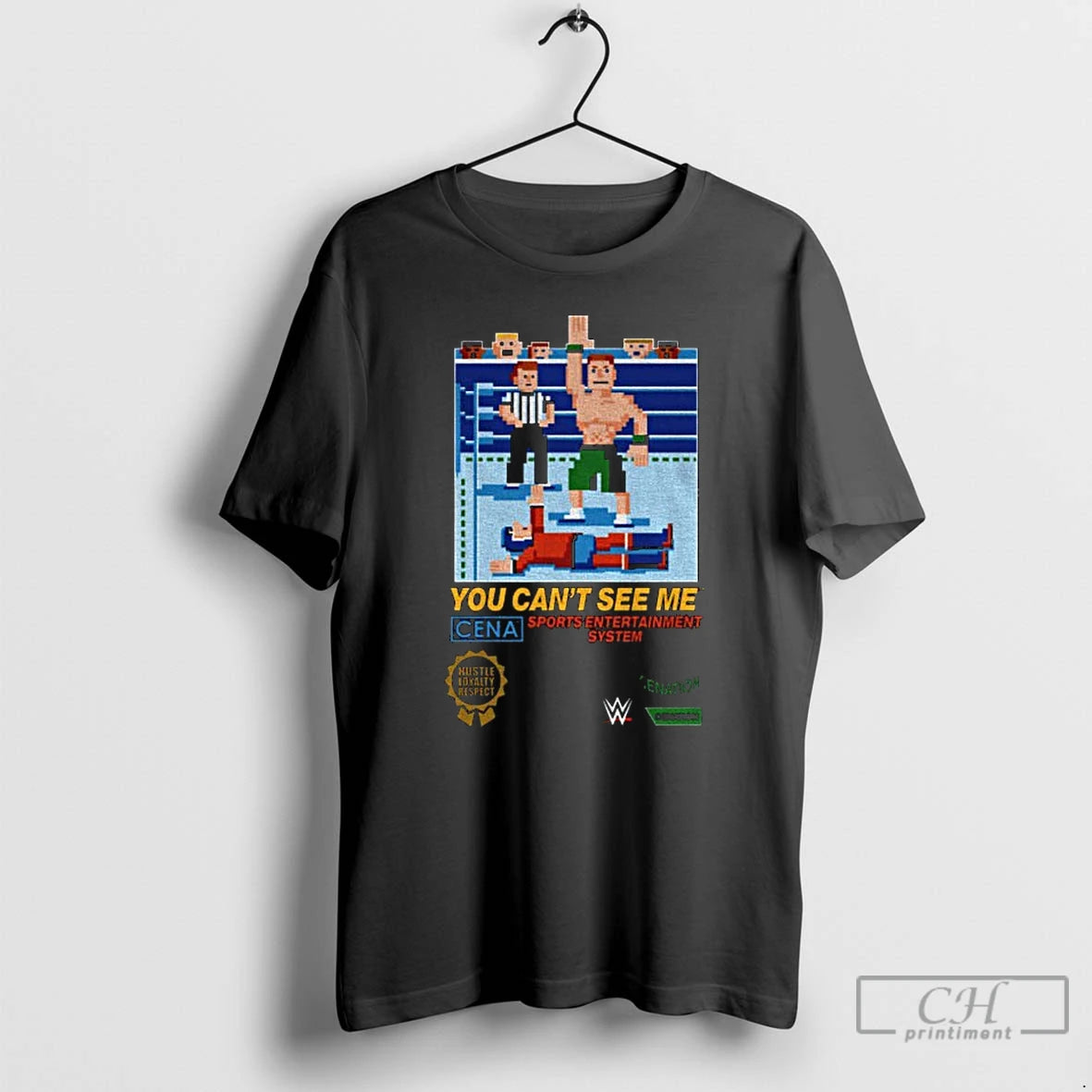 Classic John Cena Retro 8 Bit Boxy You Cant See Me T-Shirts, Hoodie, Sweatshirt | InkNestWear.com