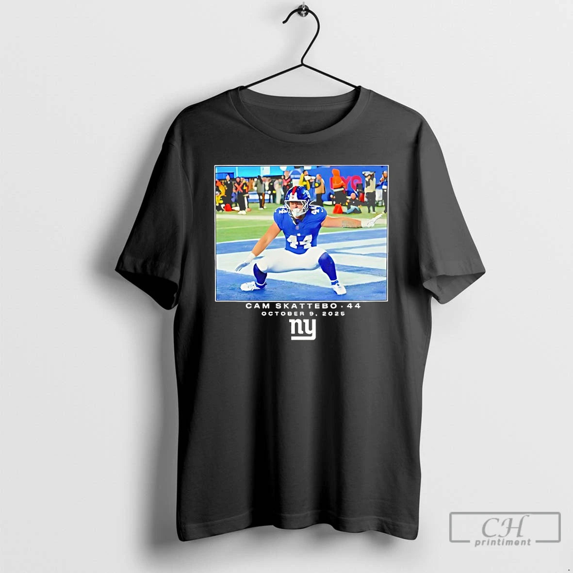 Classic John Michael Schmitz Wearing Cam Skattobo 44 Giants October 9 2025 Moment T Shirts Hoodie, Sweatshirt