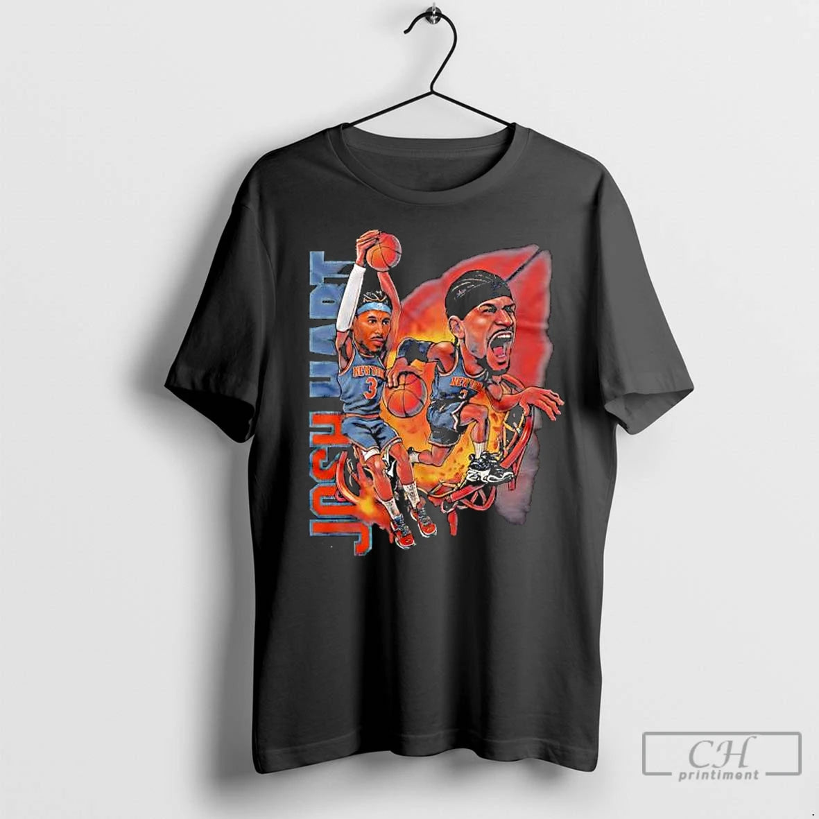 Classic Josh Hart Ny Knicks Cartoon Basketball Graphic T-Shirts, Hoodie, Sweatshirt | InkNestWear.com