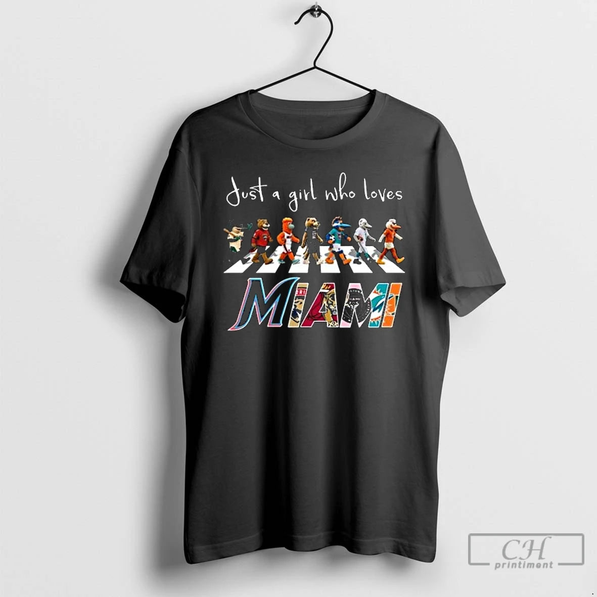 Classic Just A Girl Who Loves Mascot Miami City Sports All Team 2025 Long Sleve T-Shirts, Hoodie, Sweatshirt
